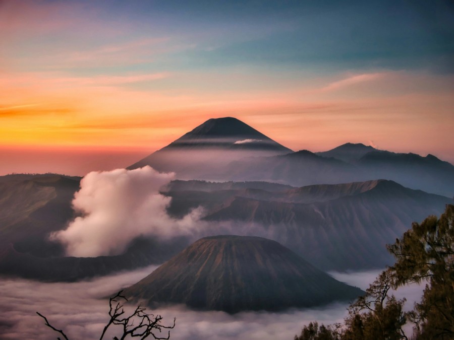 Mountain during sunset, Taman Nasional Bromo Tengger Semeru