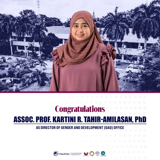 MSU-TCTO is pleased to announce that Assoc. Prof. Kartini R. Tahir-Amilasan, PhD,