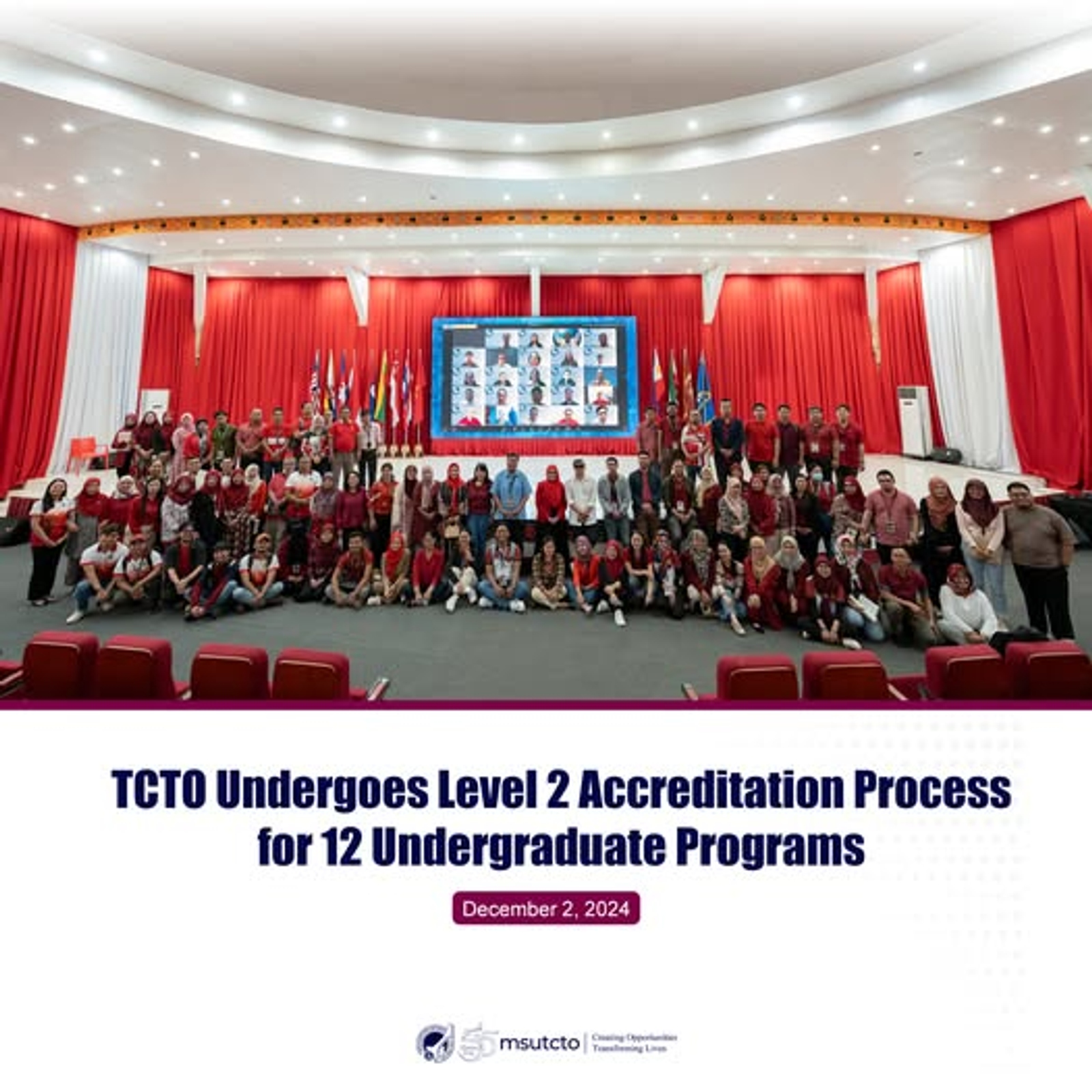 TCTO Undergoes Level 2 Accreditation Process for 12 Undergraduate Programs