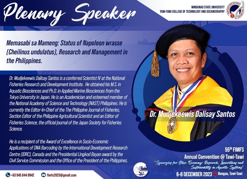Meet a FIMFS 2023 Plenary Speaker at MSU Tawi-Tawi!