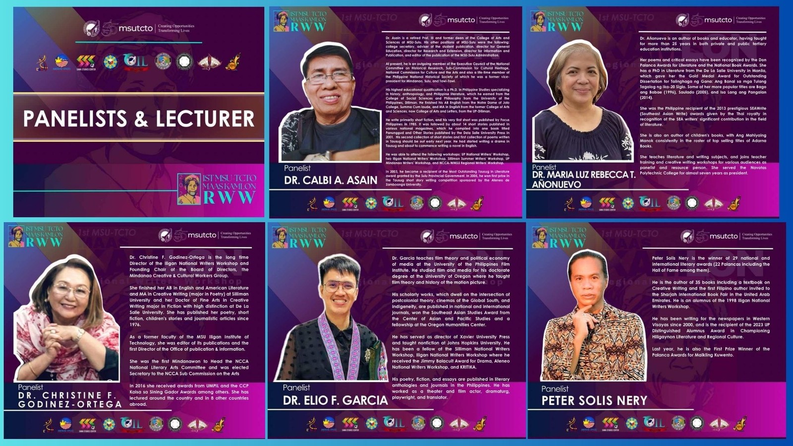 1st MSU TCTO Maas Kamlon Regional Writers Workshop (MKRWW)