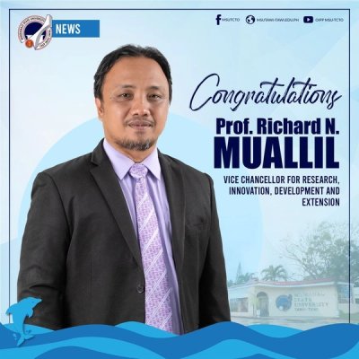 Prof. Richard N. Muallil Vice Chancellor for Research, Innovation, Development & Extension
