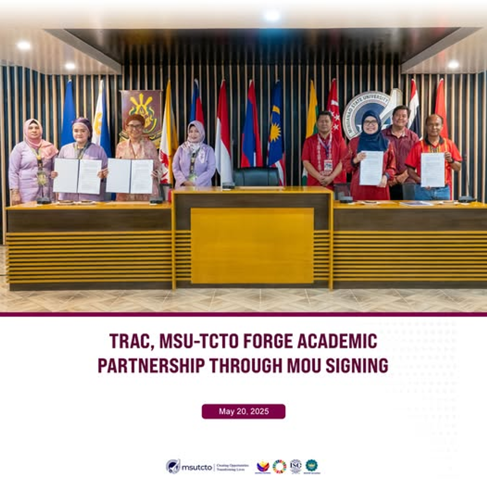 TRAC, MSU-TCTO Forge Academic Partnership Through MoU Signing
