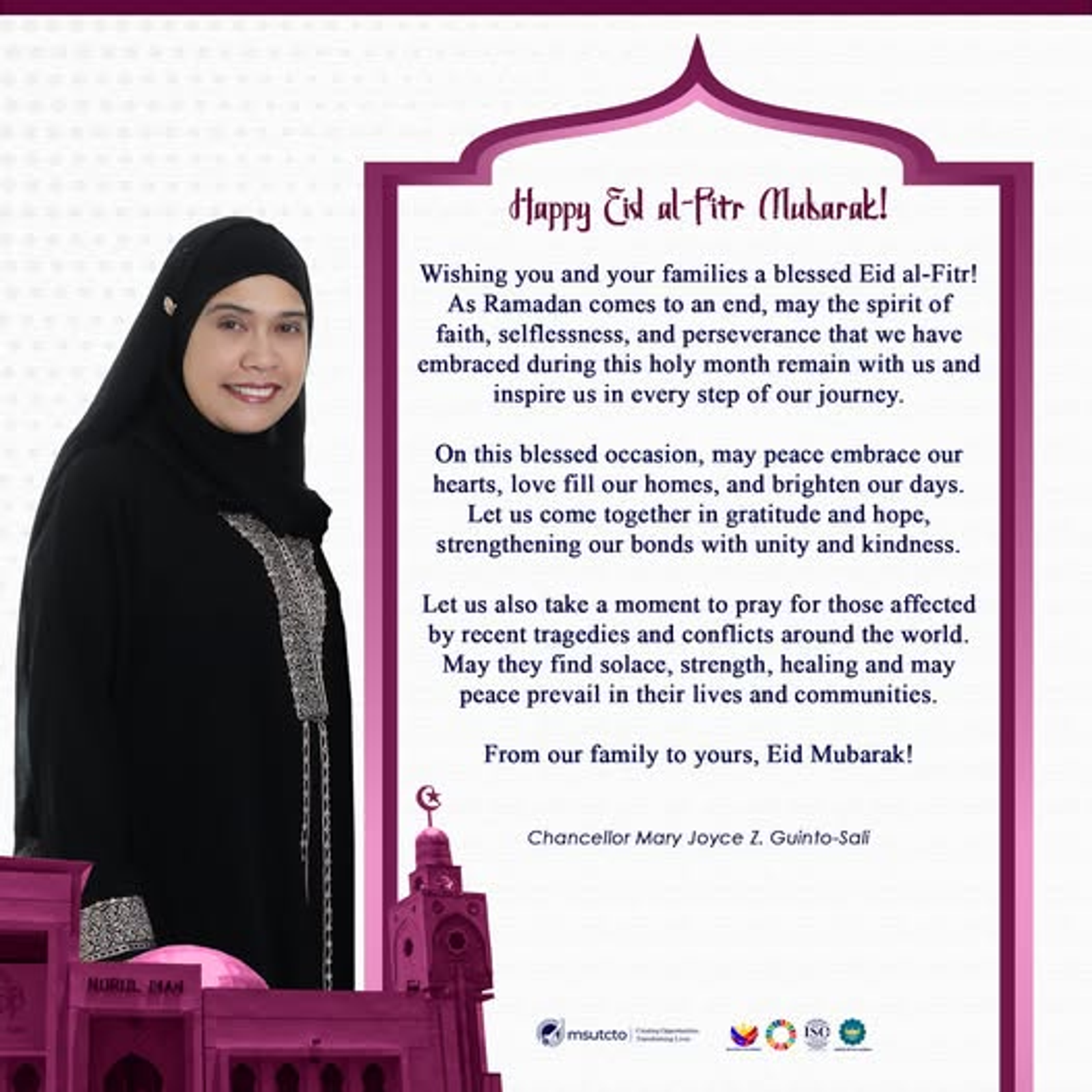 Message of the Chancellor on the occasion of Eid Al-Fitr