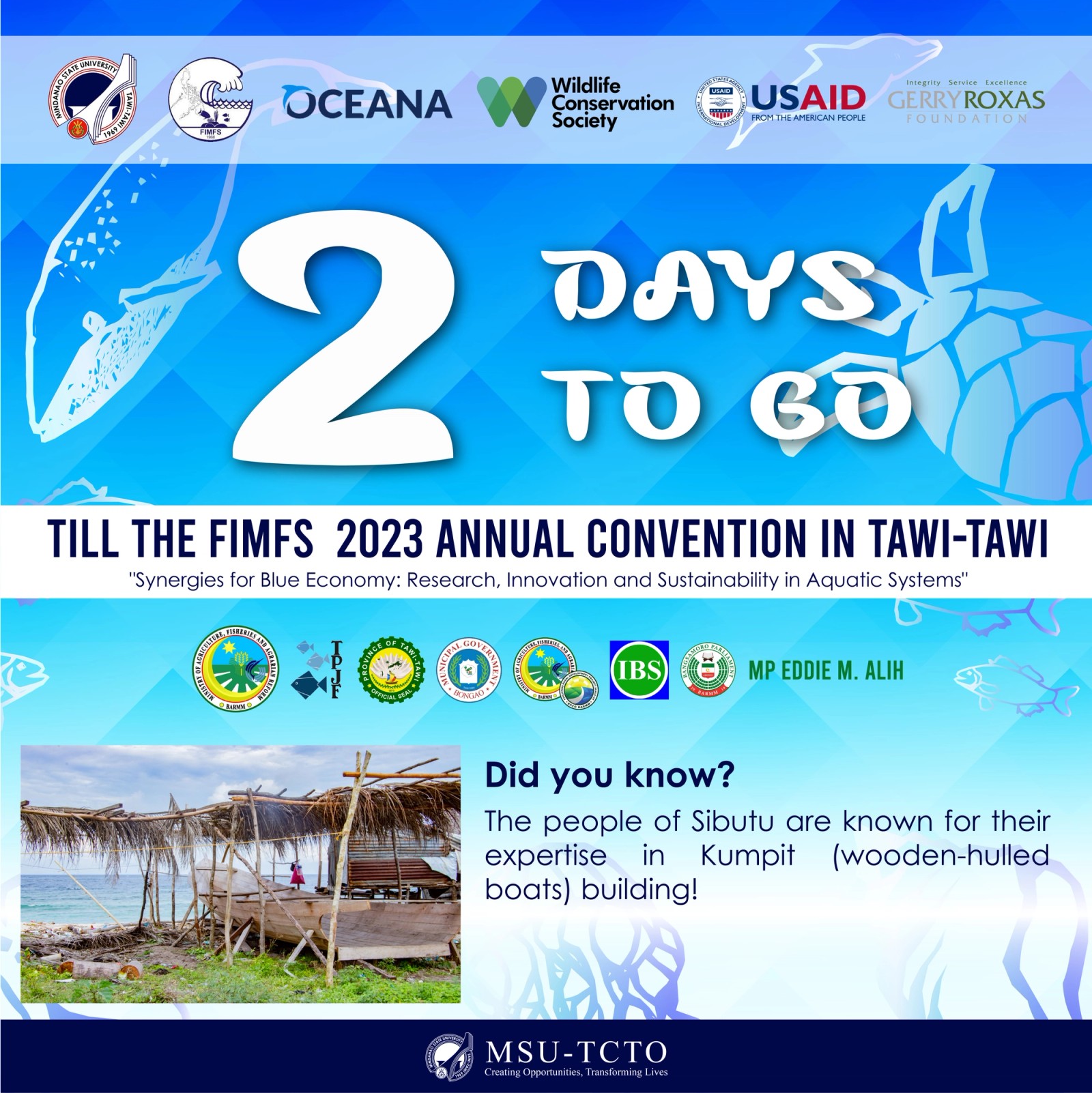 Just two days left until the 55th Annual Convention of the Federation of Institutions for Marine and Freshwater Sciences (FIMFS)