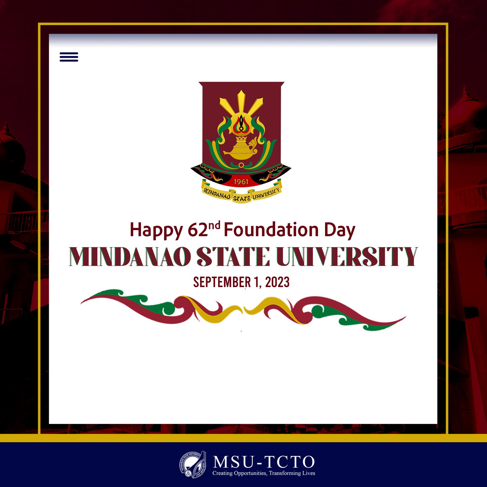62nd Founding Anniversary of Mindanao State University