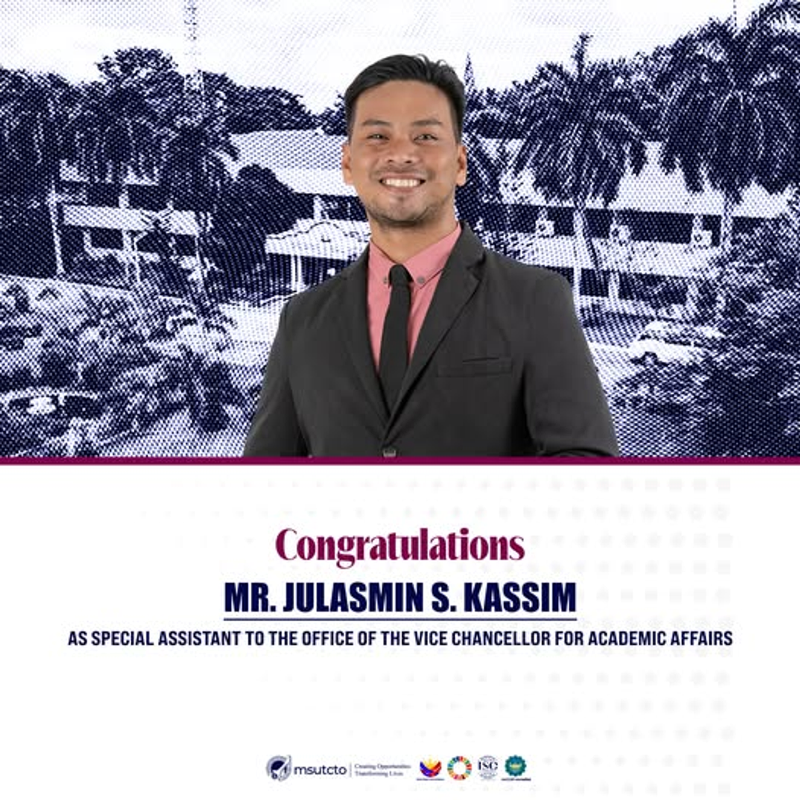 We would like to announce that Mr. Julasmin S. Kassim, faculty mr of theembe College of Education,
