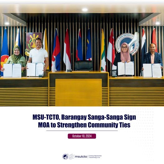 TCTO and Barangay Sanga-Sanga Sign MOA to Strengthen Community Ties