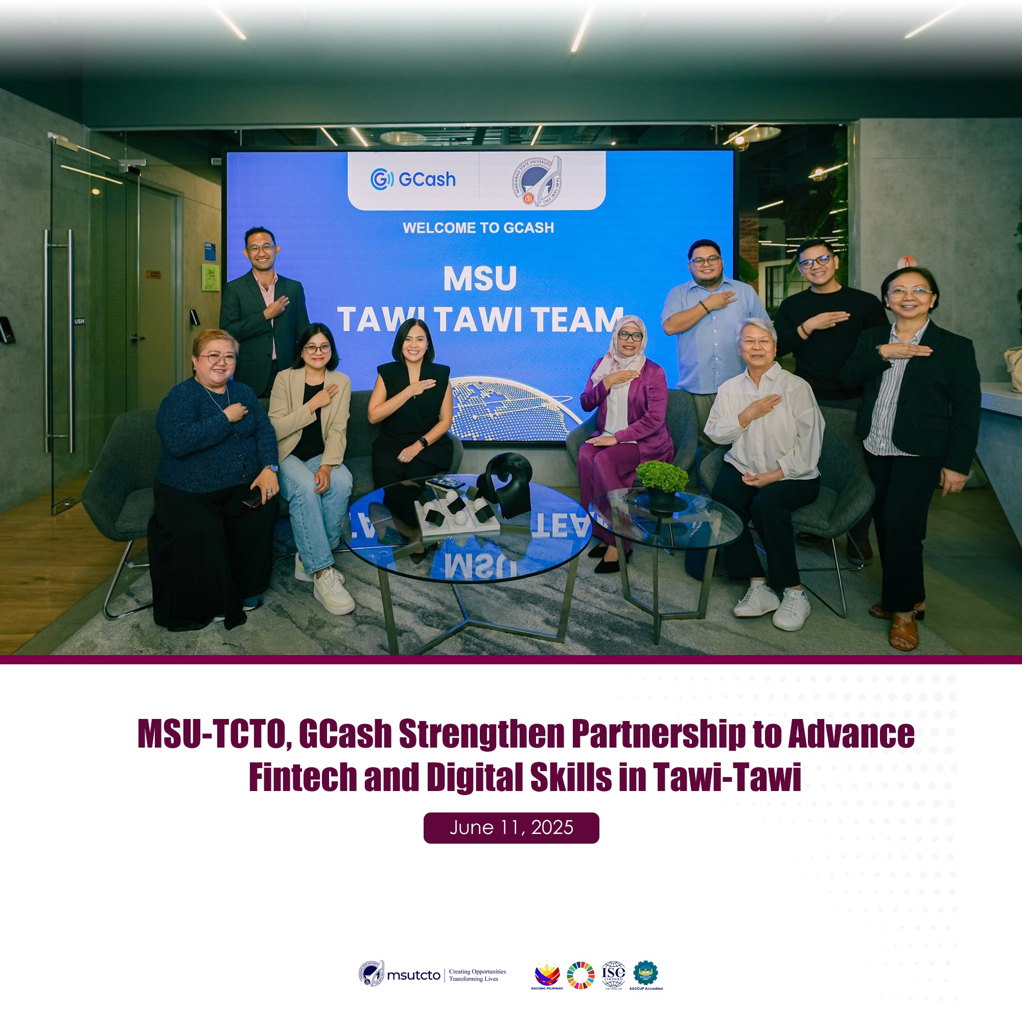 MSU-TCTO, GCash Strengthen Partnership to Advance Fintech and Digital Skills in Tawi-Tawi