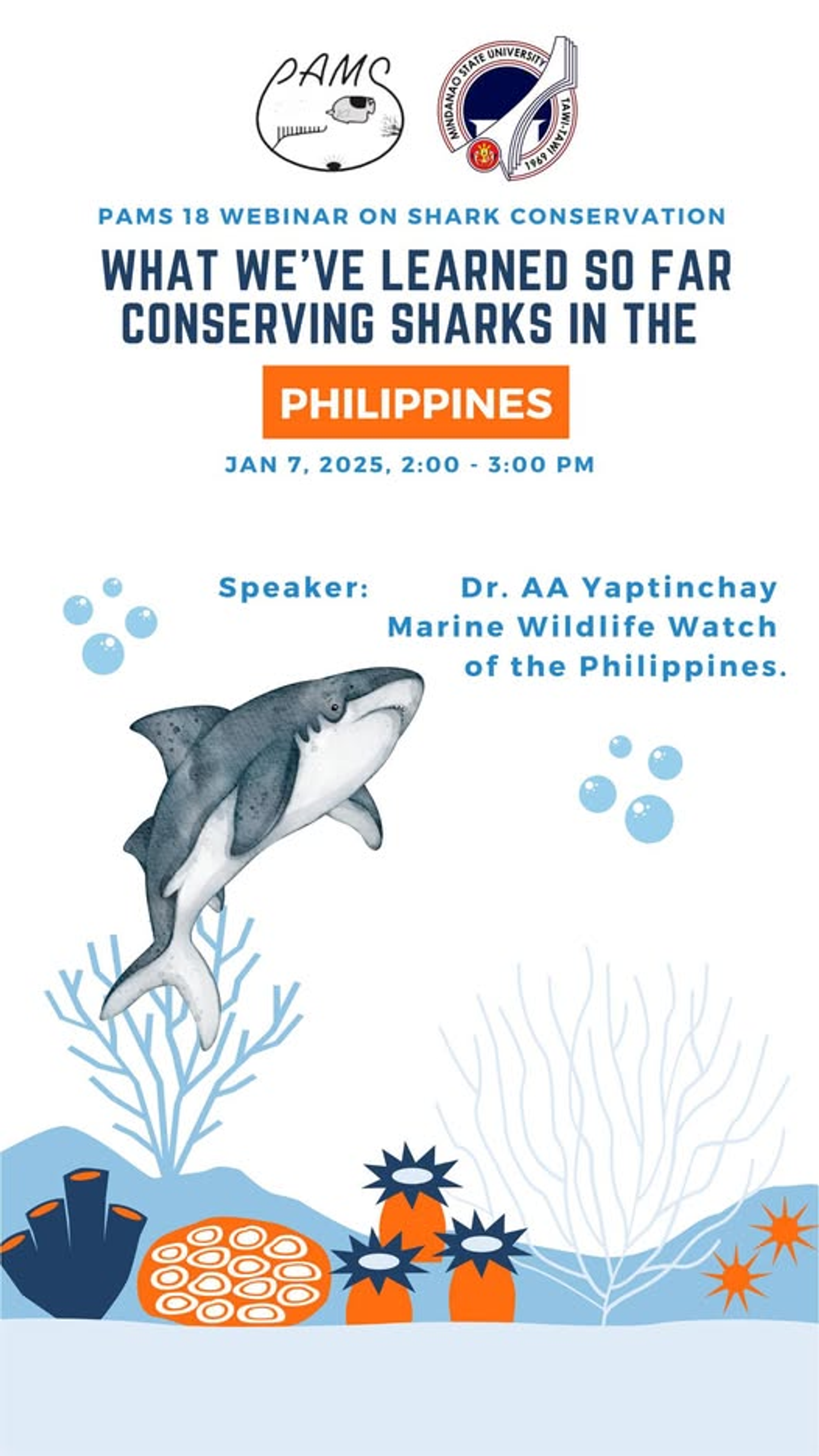 Join Us for the PAMS 18 Webinar on Shark Conservation!