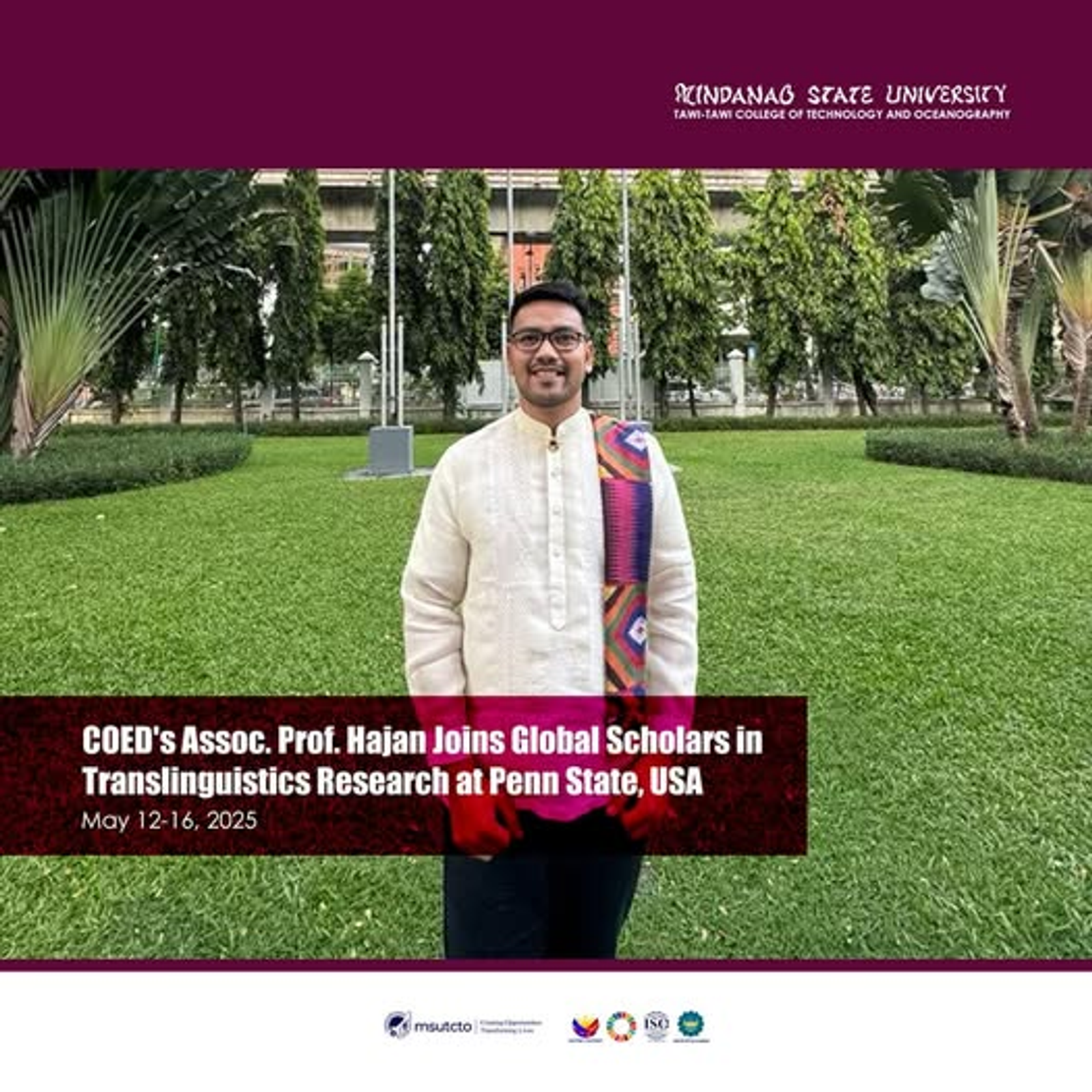 COED's Assoc. Prof. Hajan Joins Global Scholars in Translinguistics Research at Penn State, USA