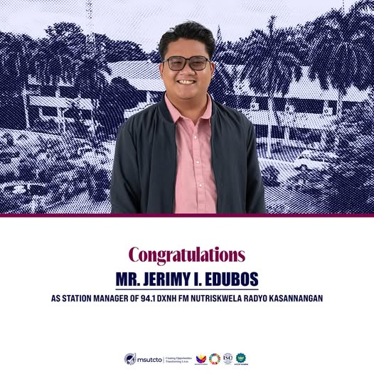 We would like to congratulate Mr. Jerimy I. Edubos, a dedicated staff at the Office of the Dean of the College of Arts and Sciences