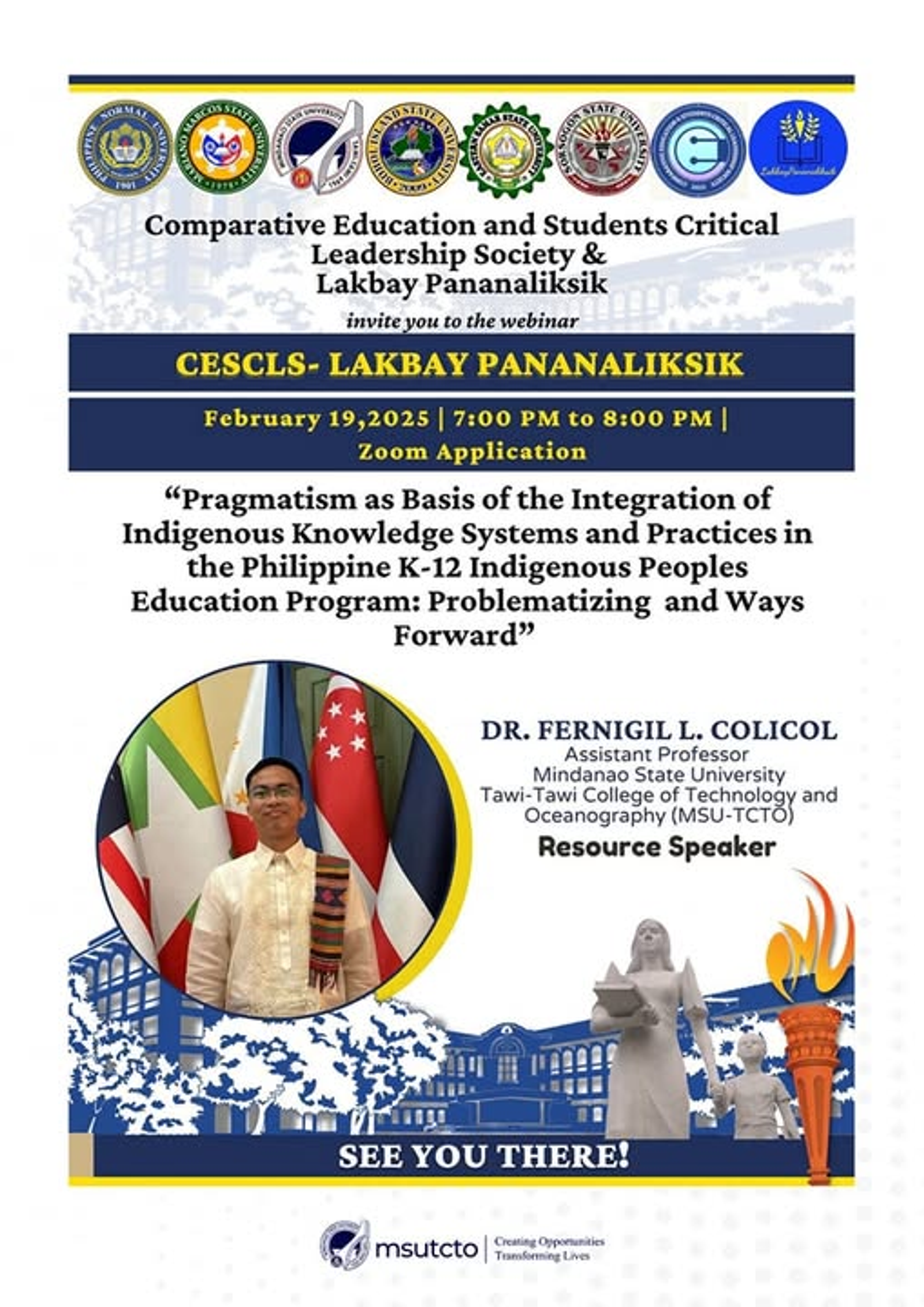 LOOK: Asst. Prof. Fernigil L. Colicol, PhD,