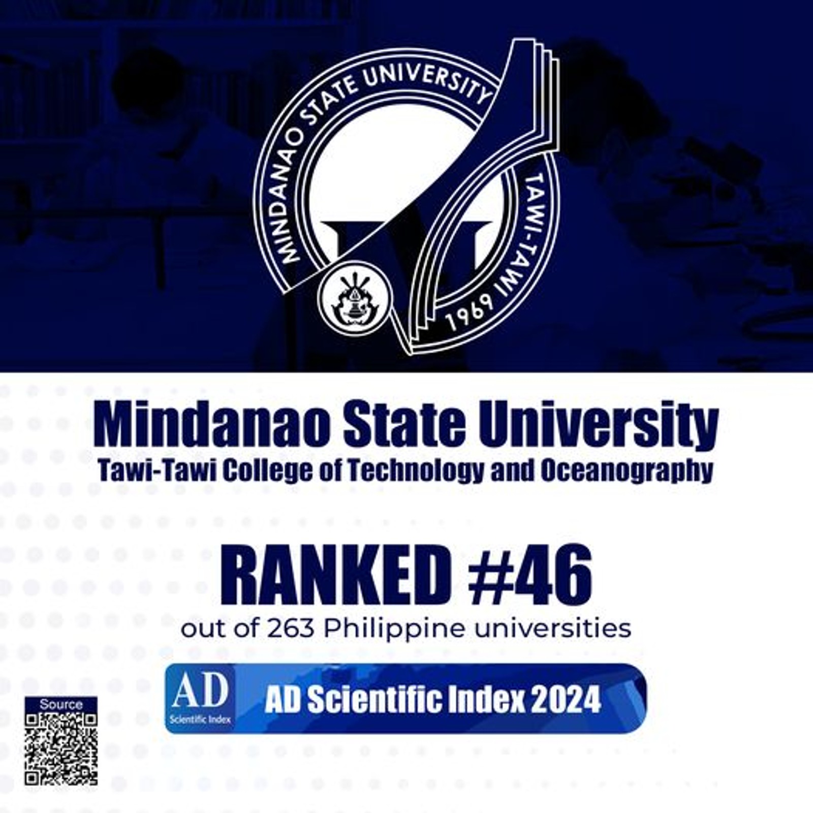 MSU-TCTO Climbs to 46th Spot in the AD Scientific Index 2024: A Testament to its 103 Dedicated Researchers