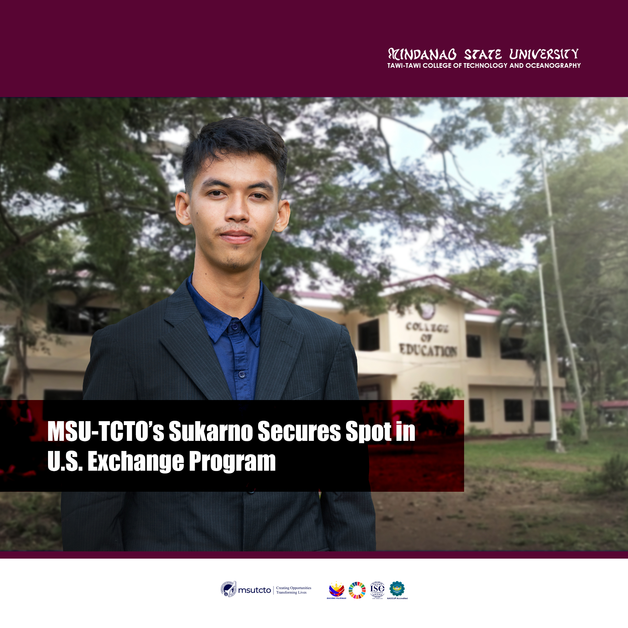 MSU-TCTO’s Sukarno secures spot in U.S. exchange program