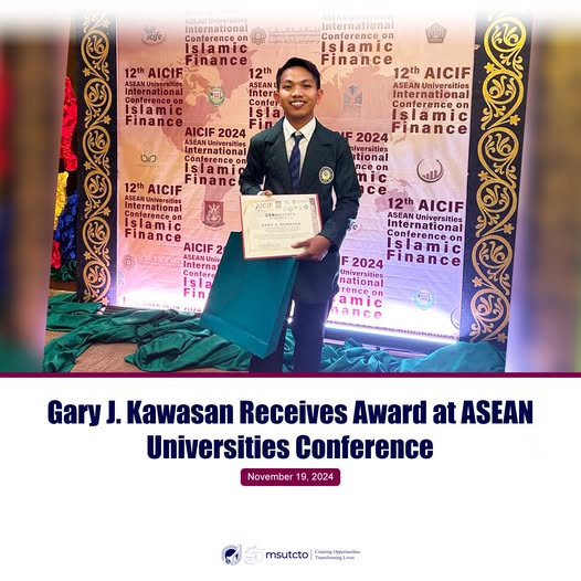 Gary J. Kawasan Receives Award at ASEAN Universities Conference