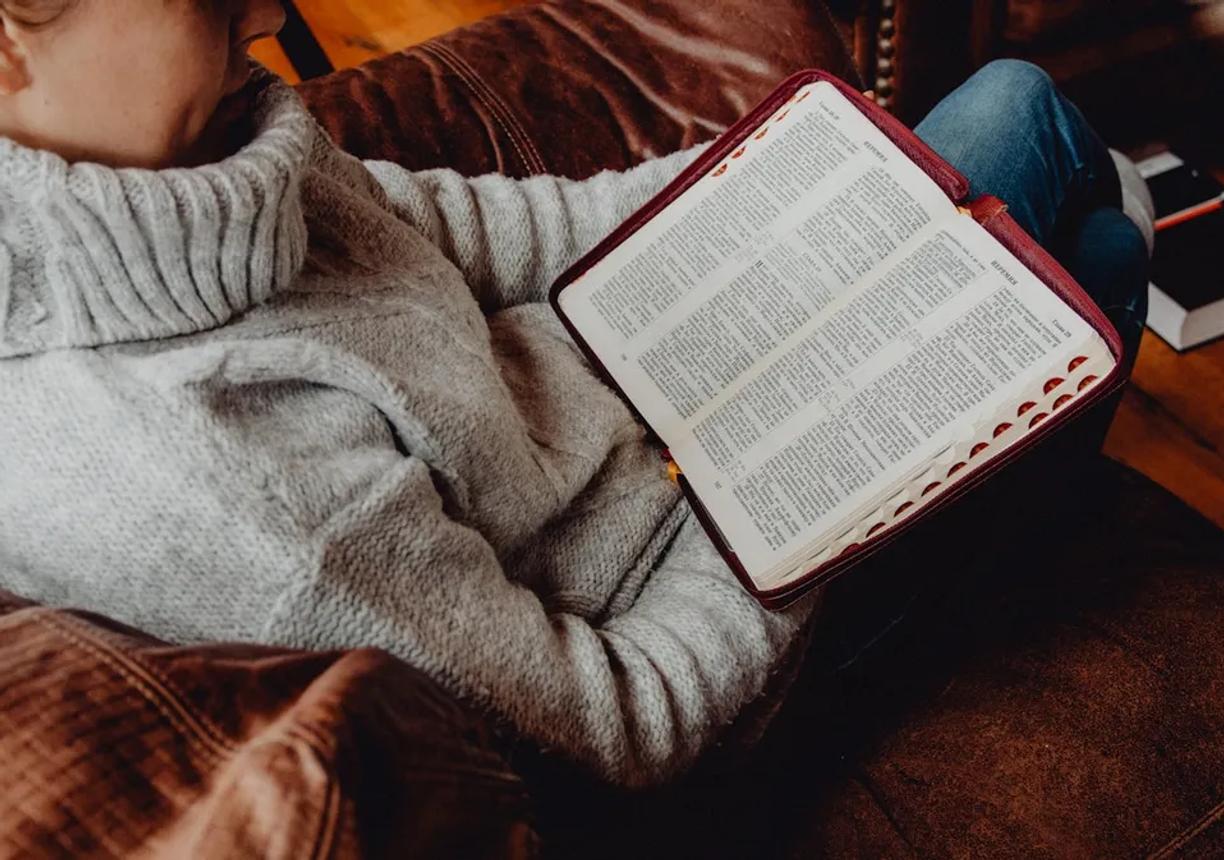 Person reading the Bible