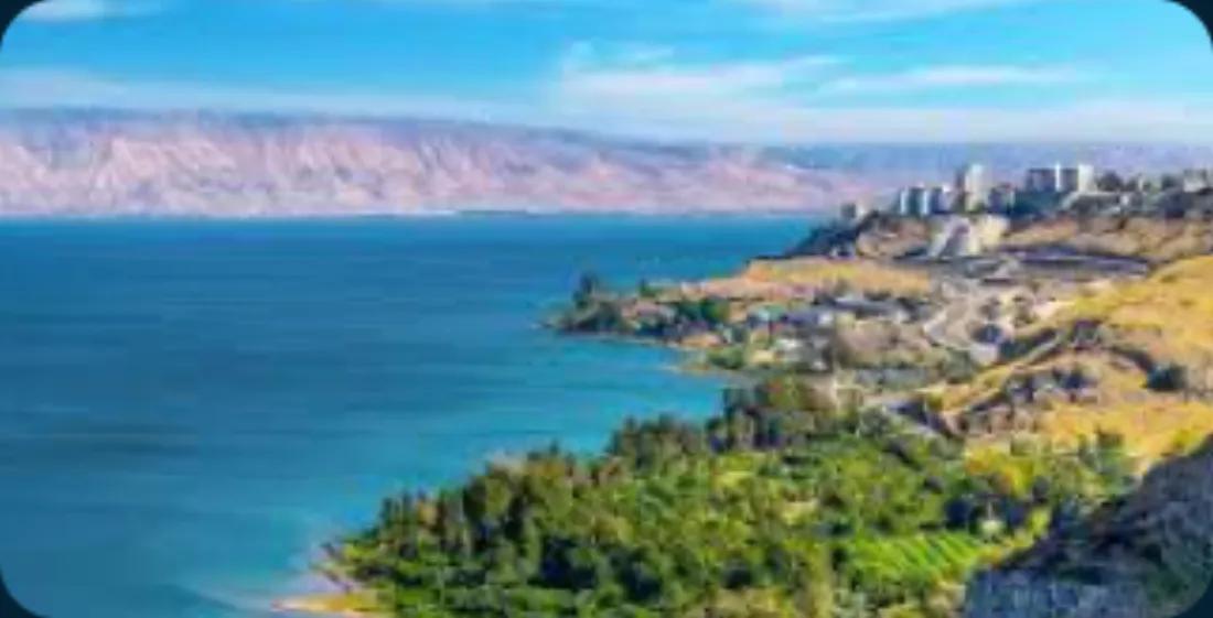The Sea of Galilee shoreline