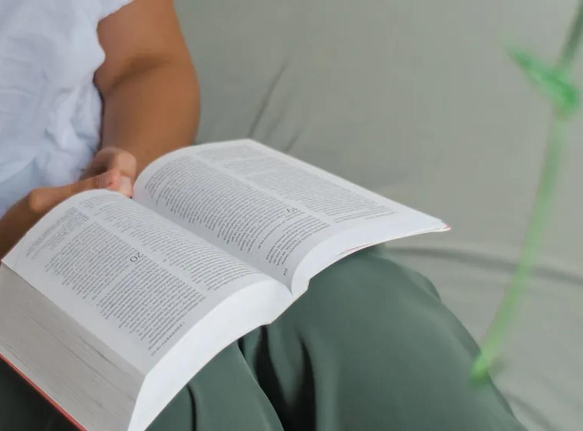 A person reading the Bible