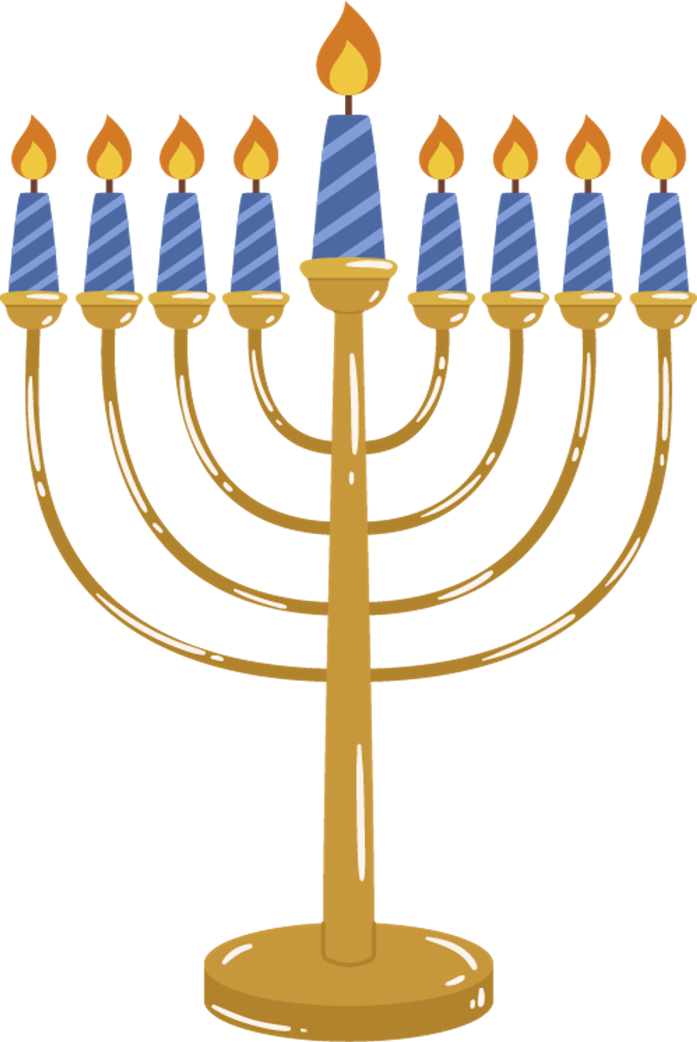 A seven-branched menorah