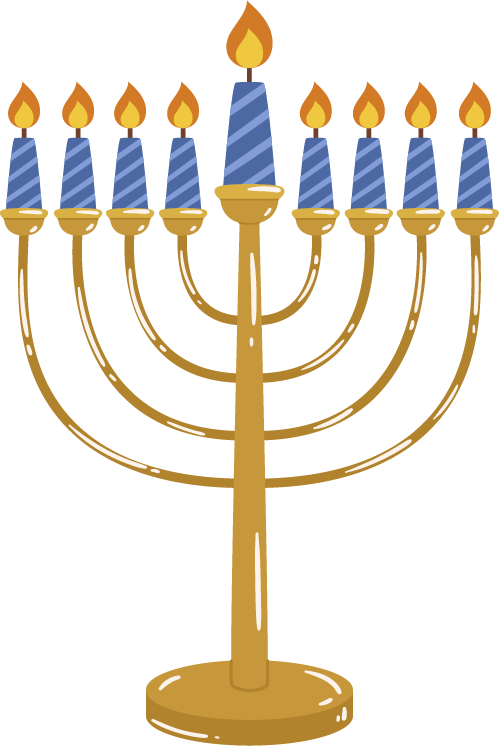 A seven-branched menorah