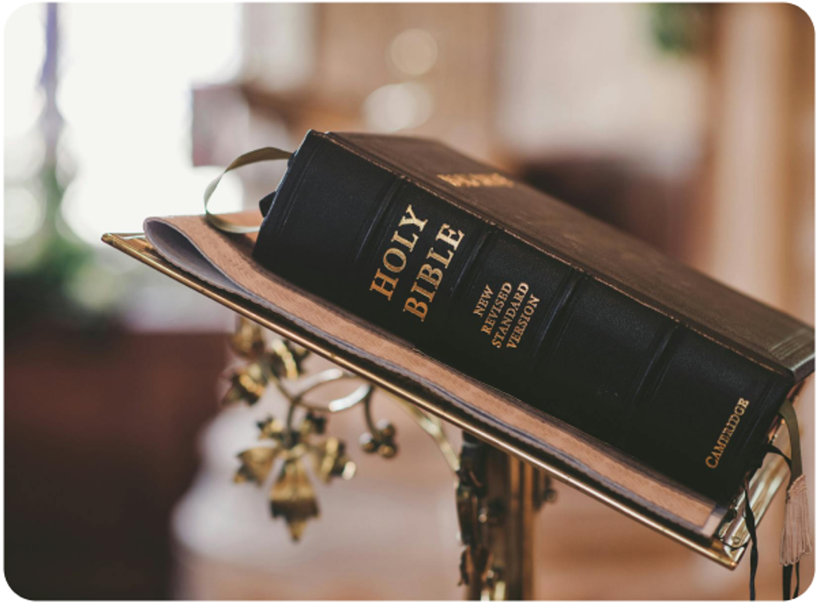 An open Holy Bible
