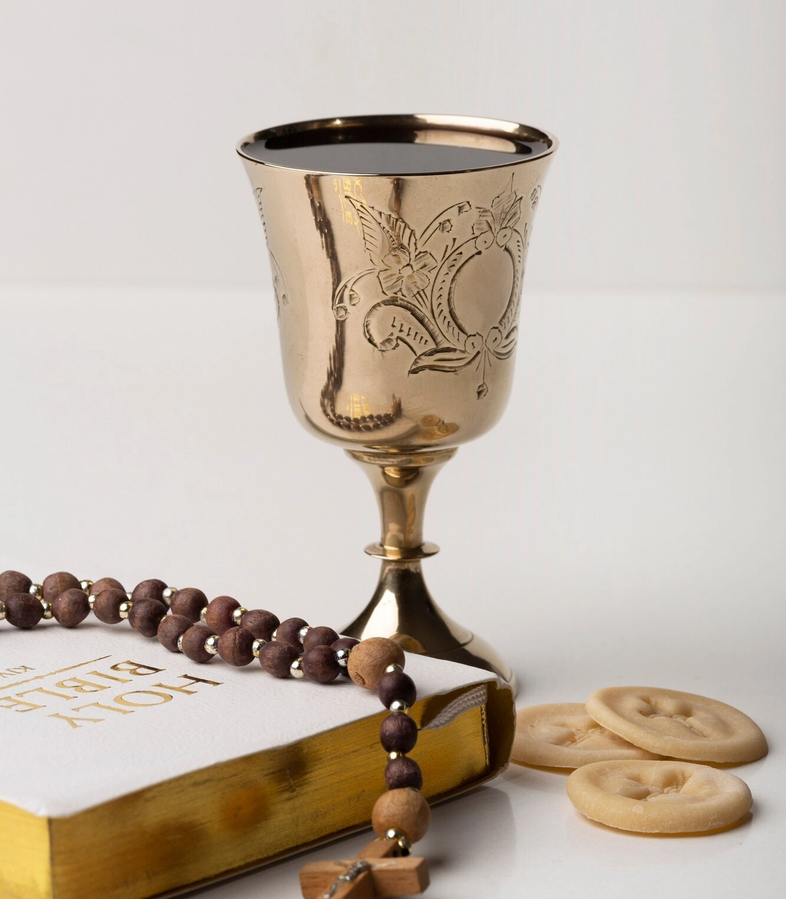A kiddush cup set for Shabbat