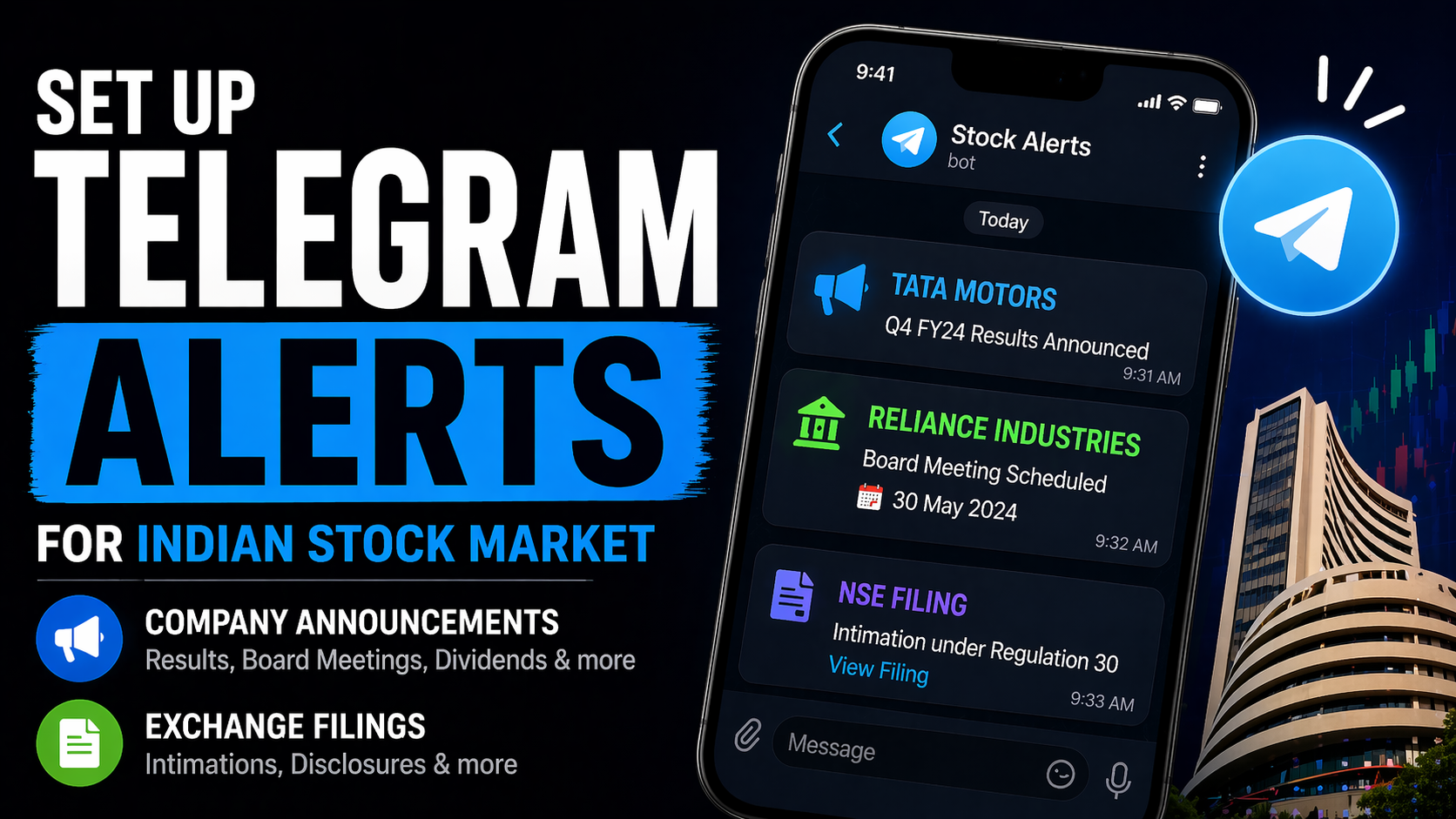 Setting up Telegram Alerts - Company Announcements & Exchange Filings ...