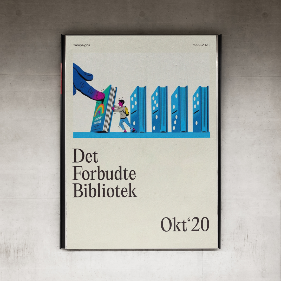 Plakat med en illustrasjon og teksten "Det forbu