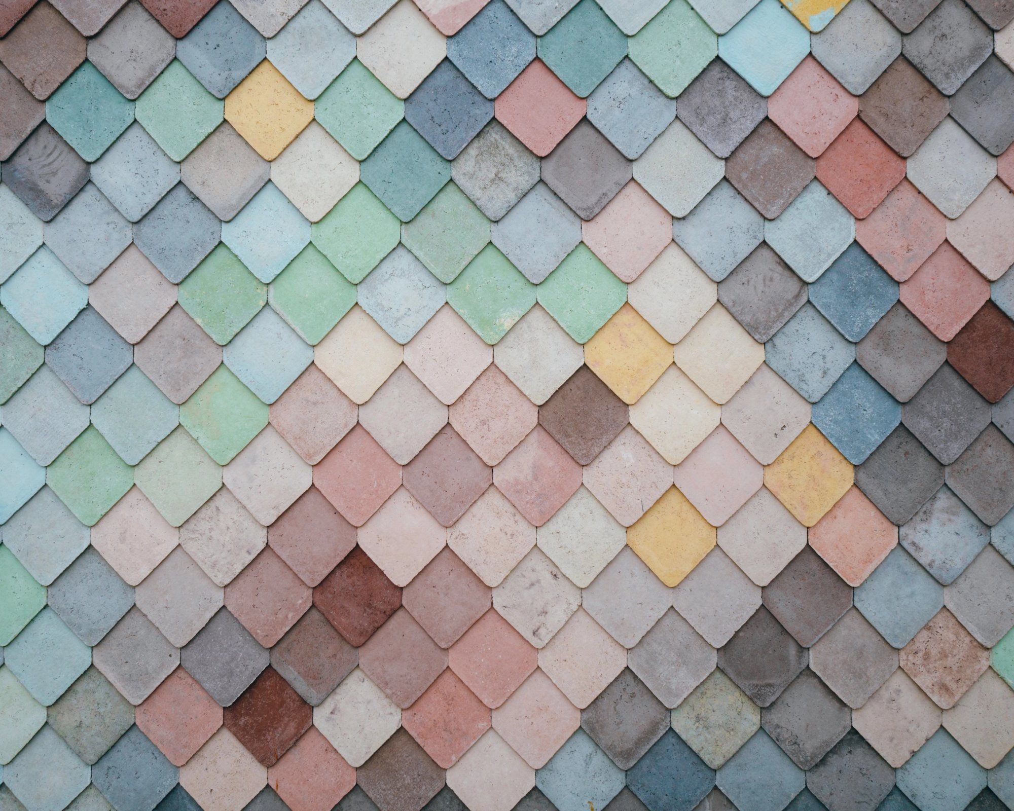 Et vakkert tak av pastellfarger.