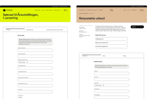 a screenshot of a website with a yellow page and a brown page .