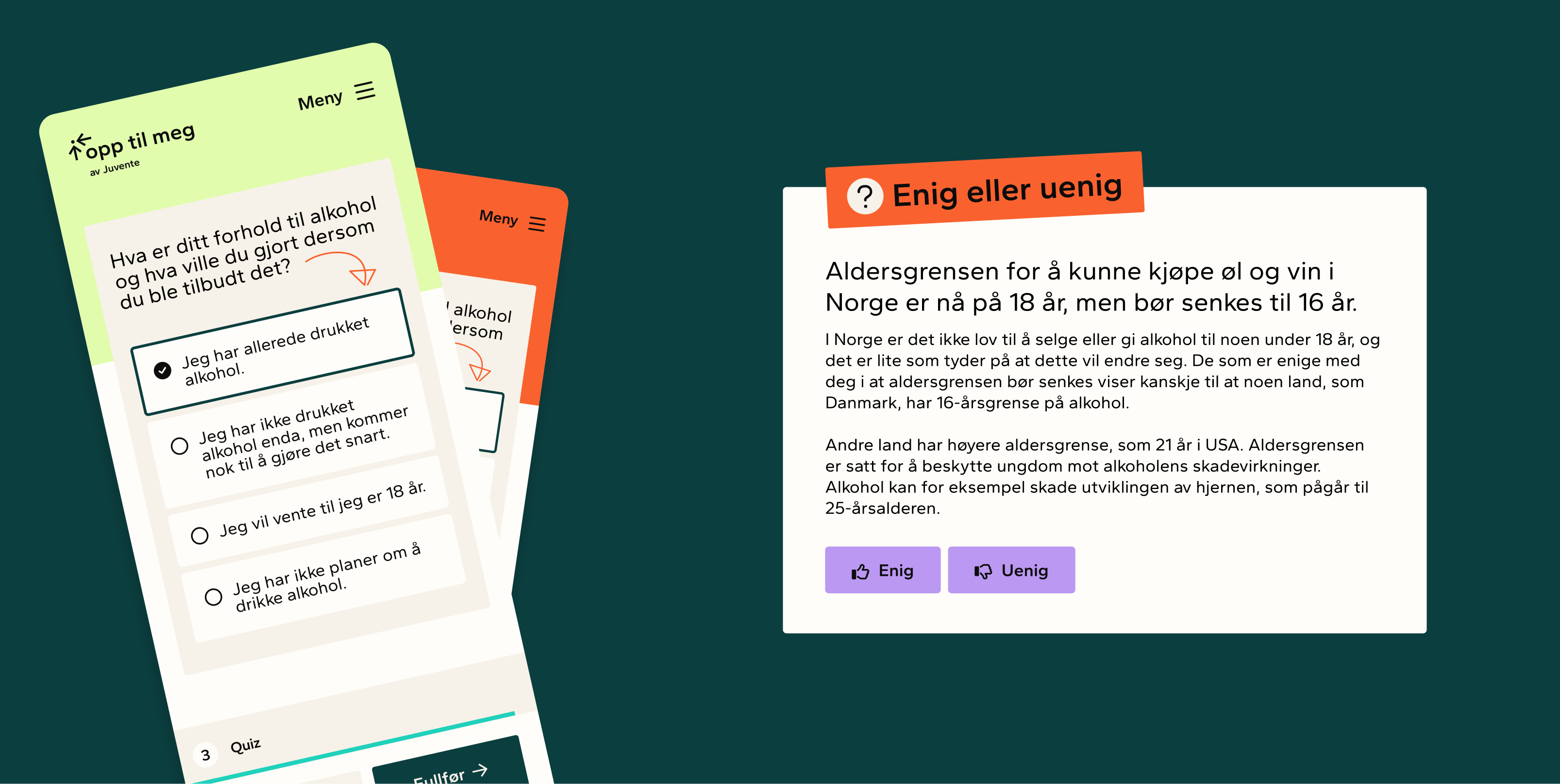 Viser to quizmoduler - og poll løsning