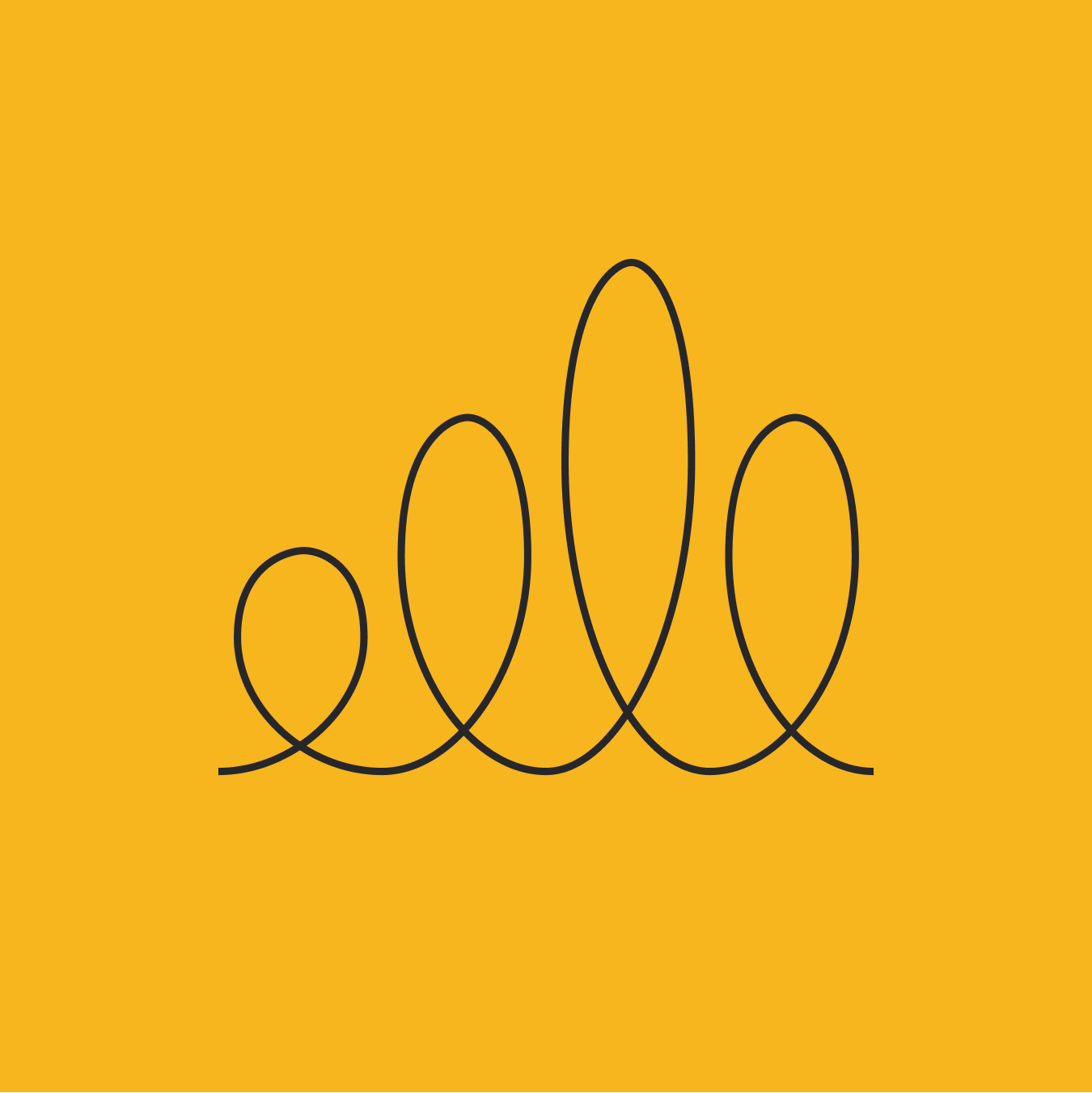 Gul krusedull fra profilen til melaomforeningen. 