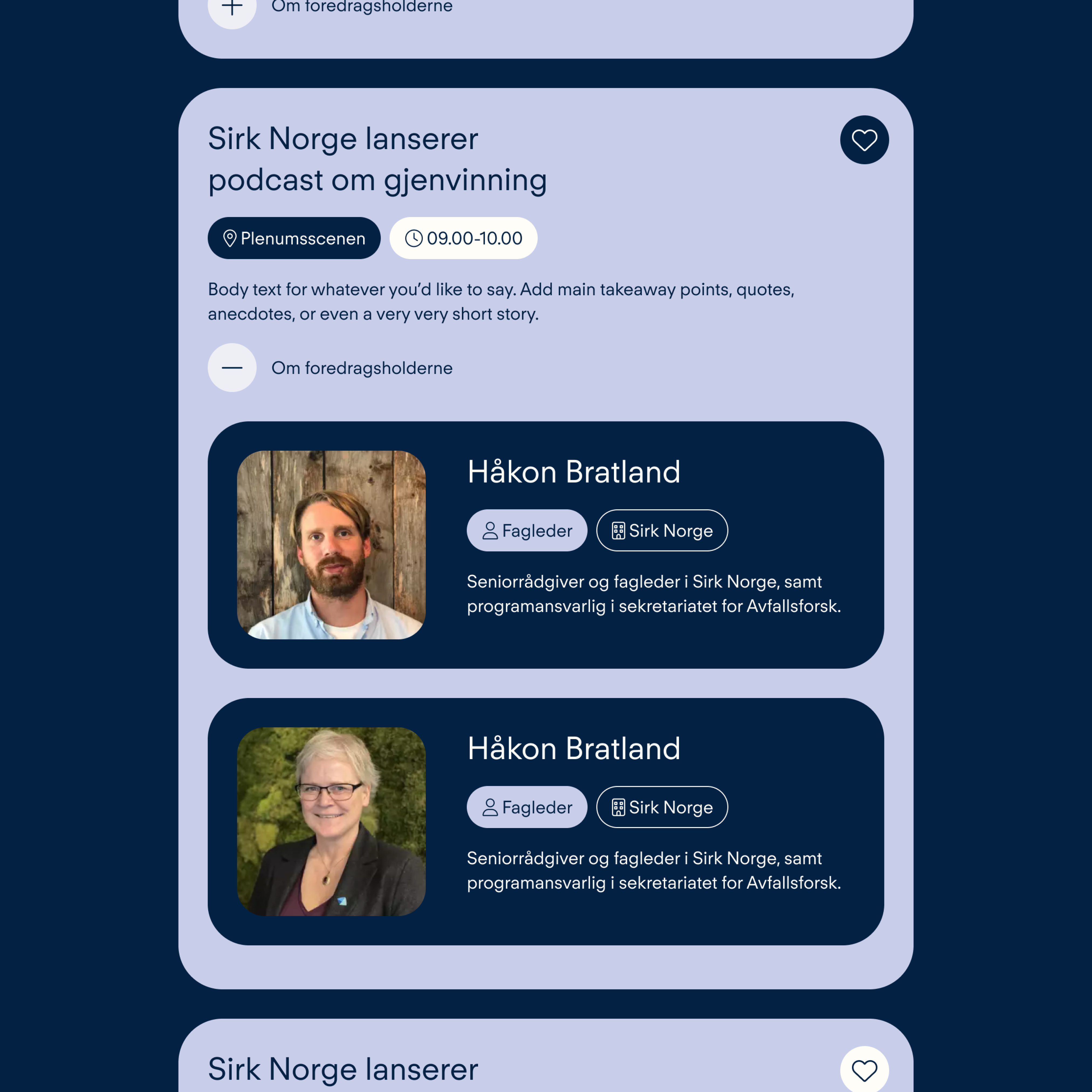 a screenshot of a podcast called sirk norge lanserer