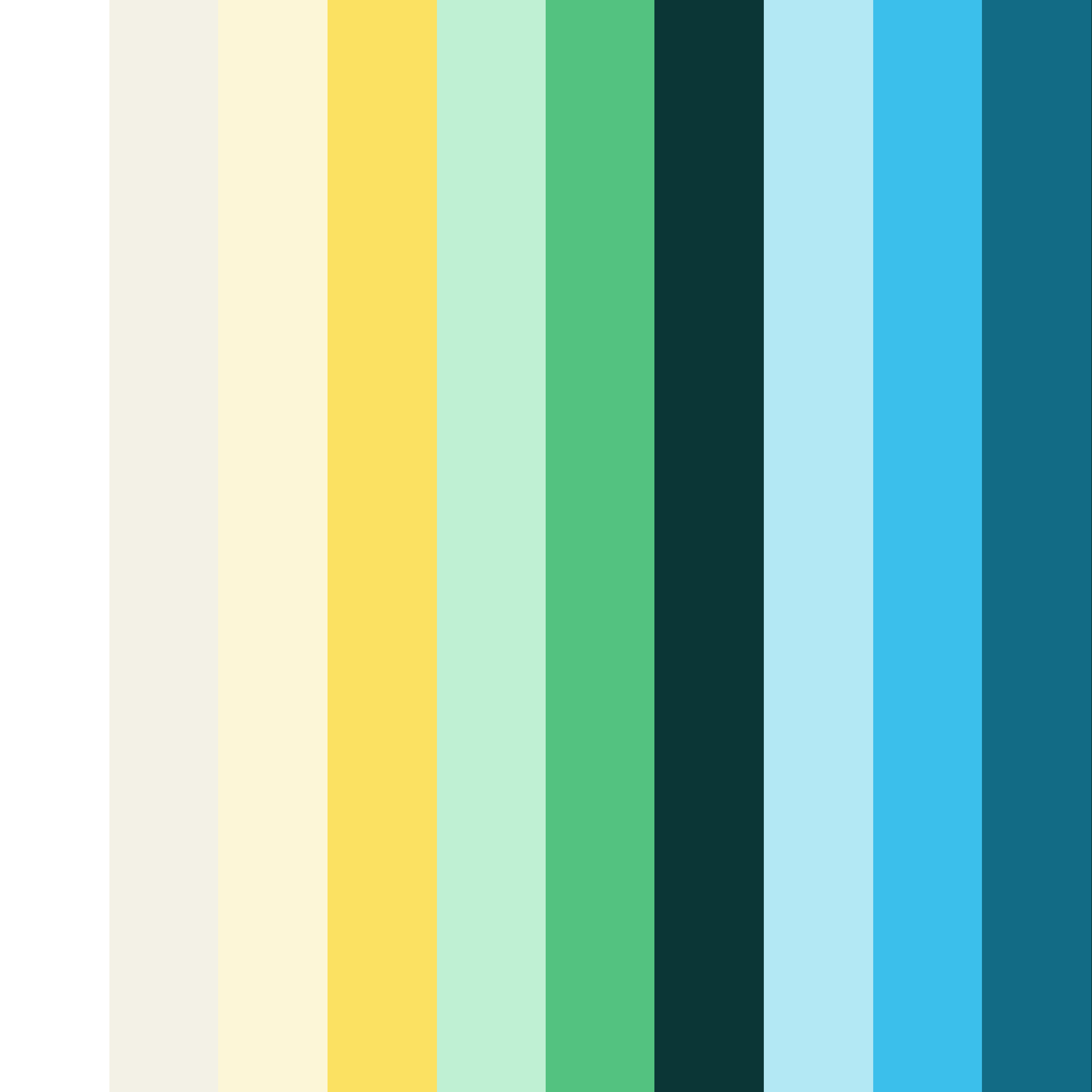 there are many different shades of blue and green in this palette .
