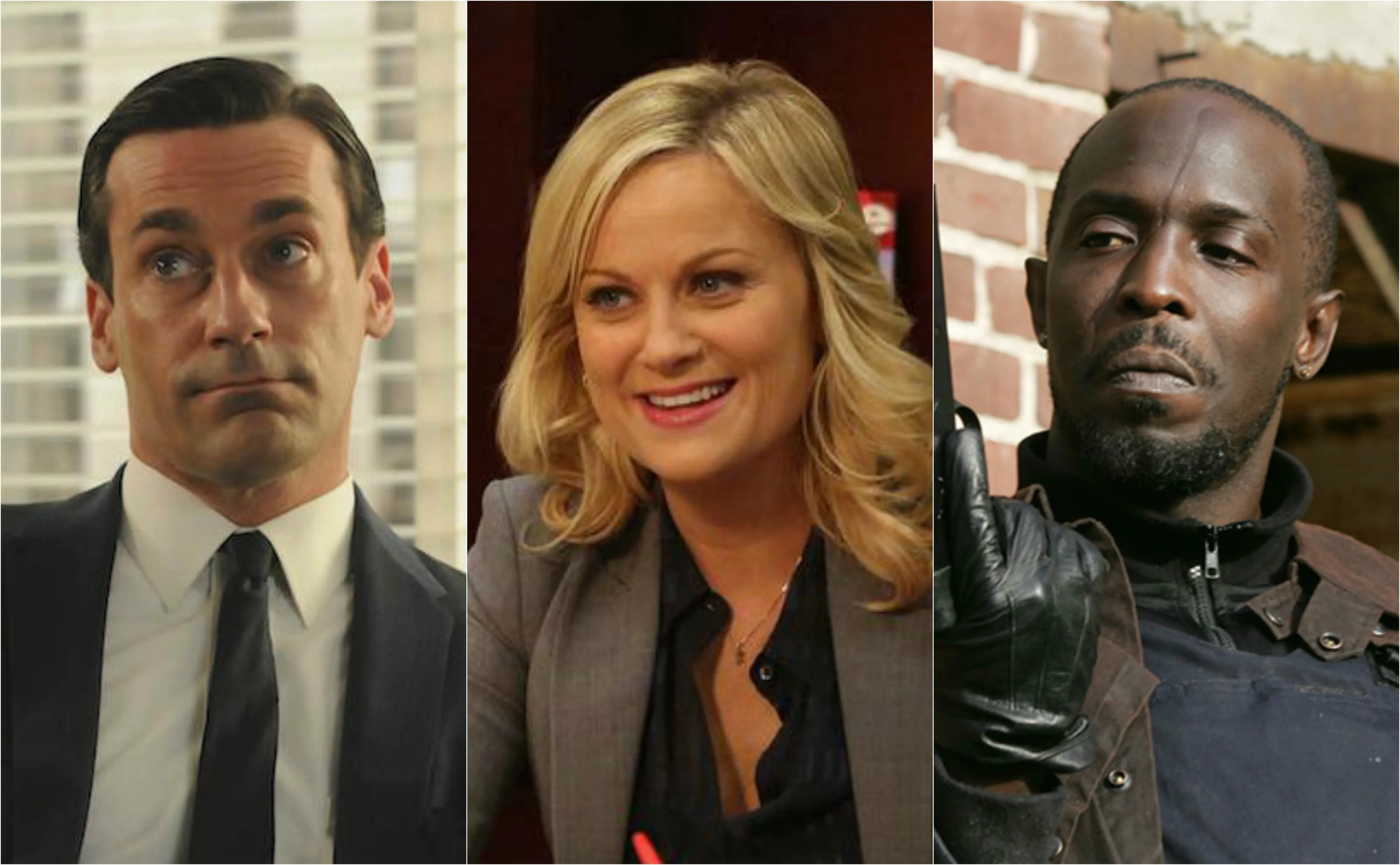 Don Draper fra Mad Men, Leslie Knope fra Parks and Recreation og Omar Little fra The Wire