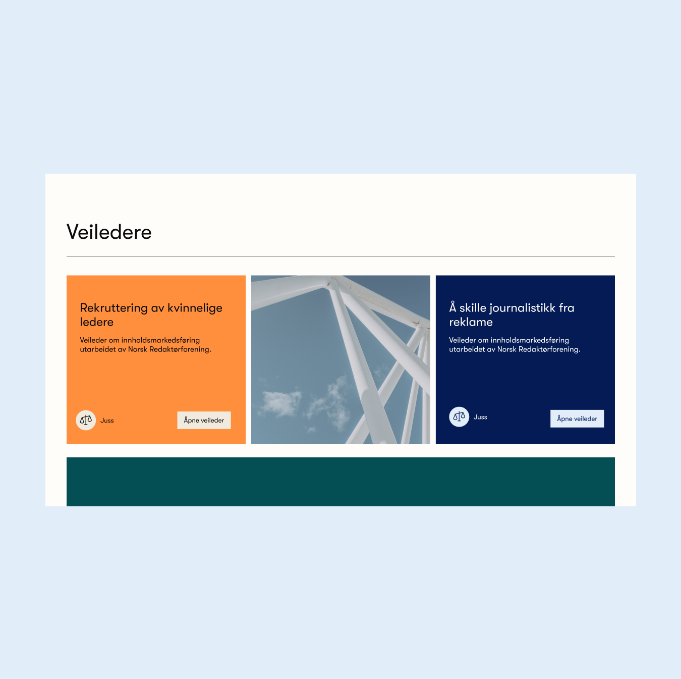 a screen shows three different types of advertisements for veiledere