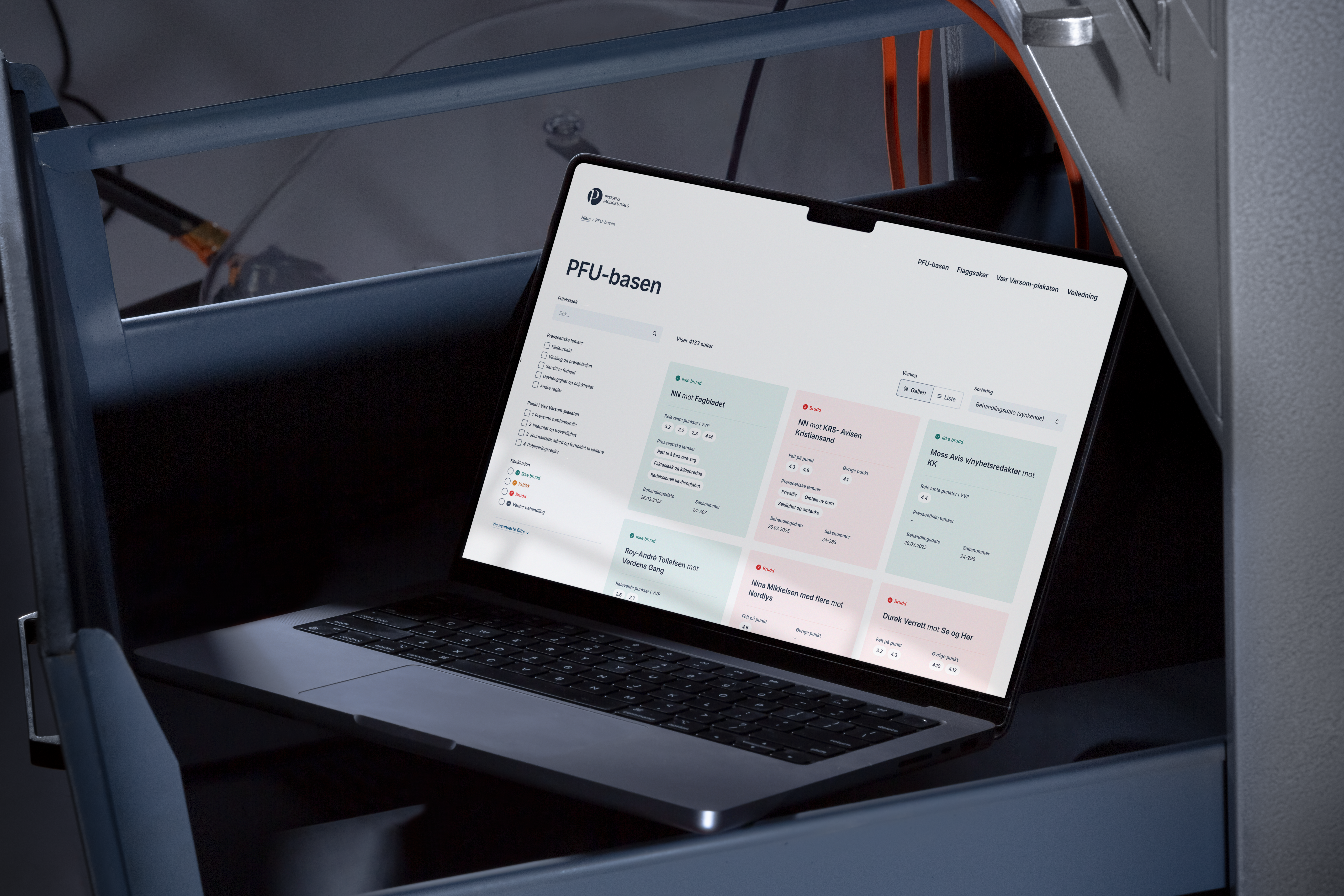 a laptop is open to a page that says pfu-basen