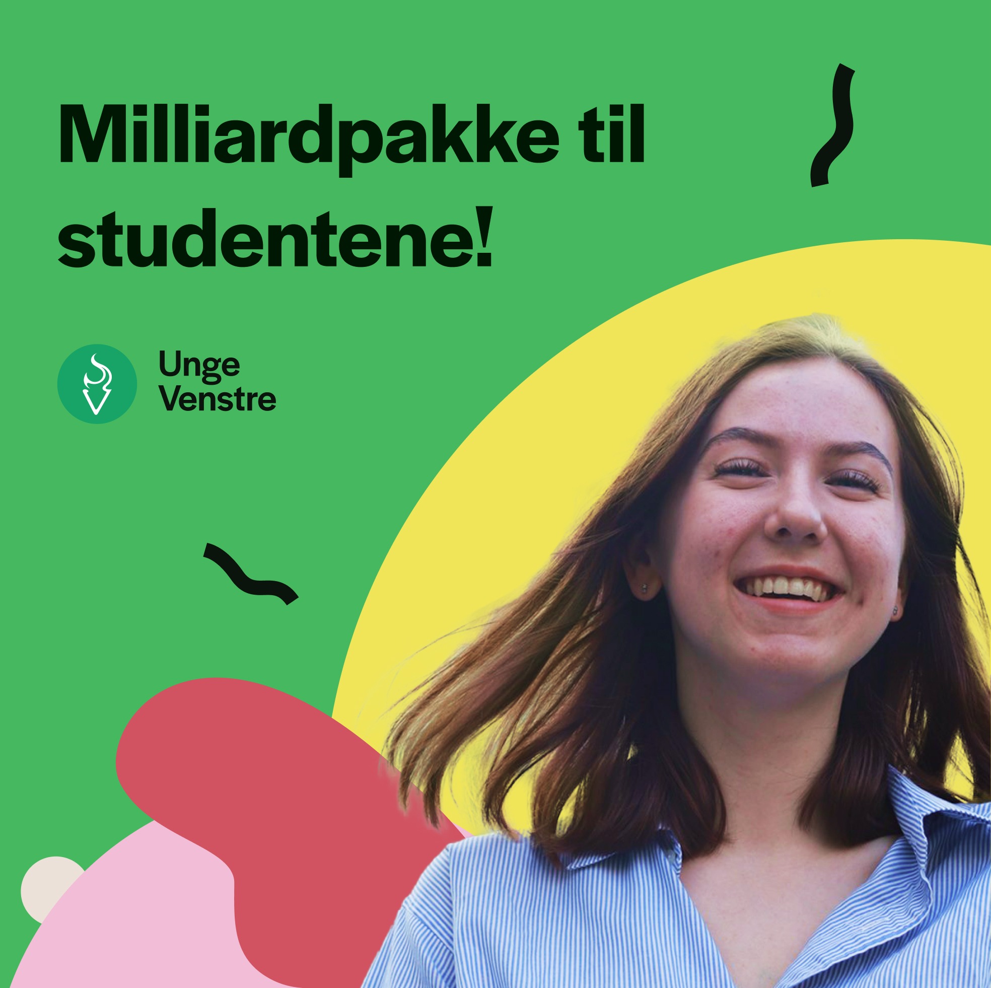 Sosiale medier post: Milliardpakke til studentene. Foto.