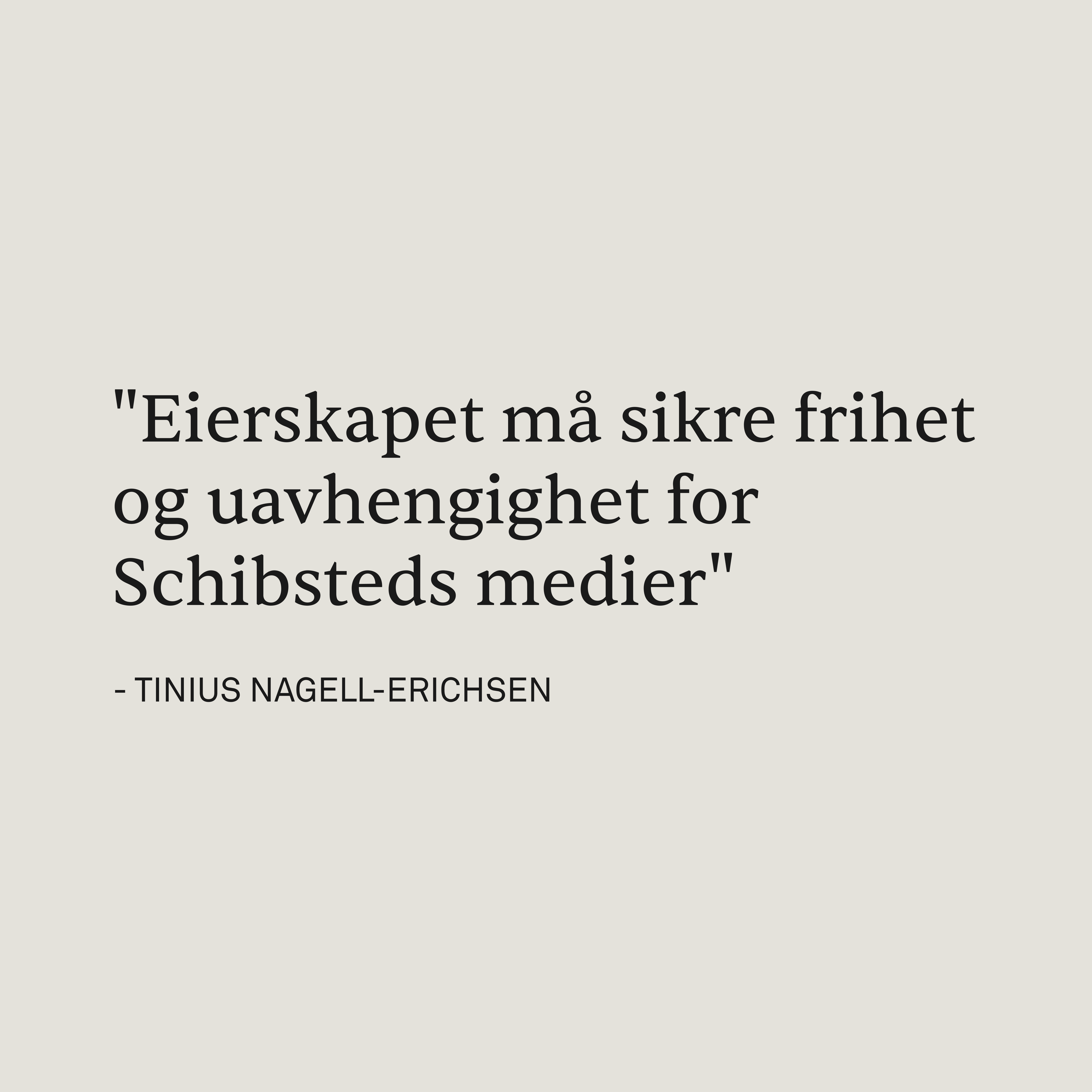 a quote from tinius nagell-erichsen is on a white background