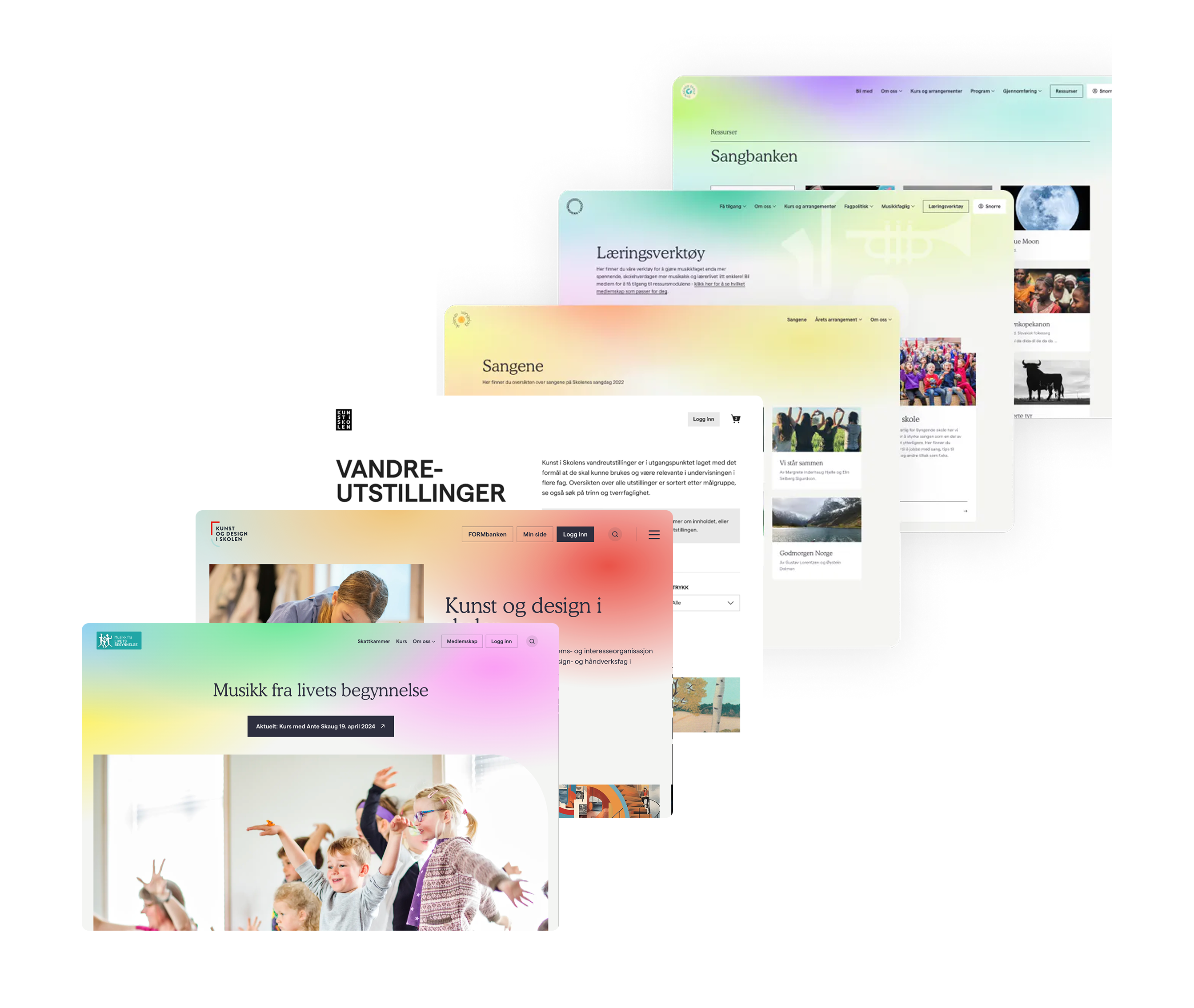a bunch of different websites are stacked on top of each other