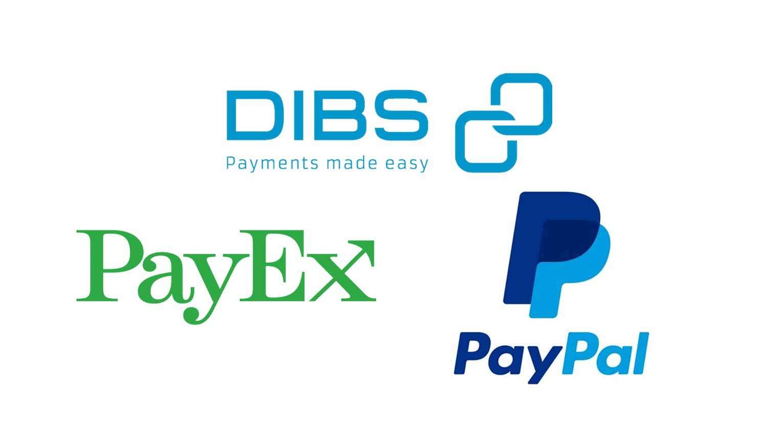 Logoen til PayEx, Dibs og PayPal