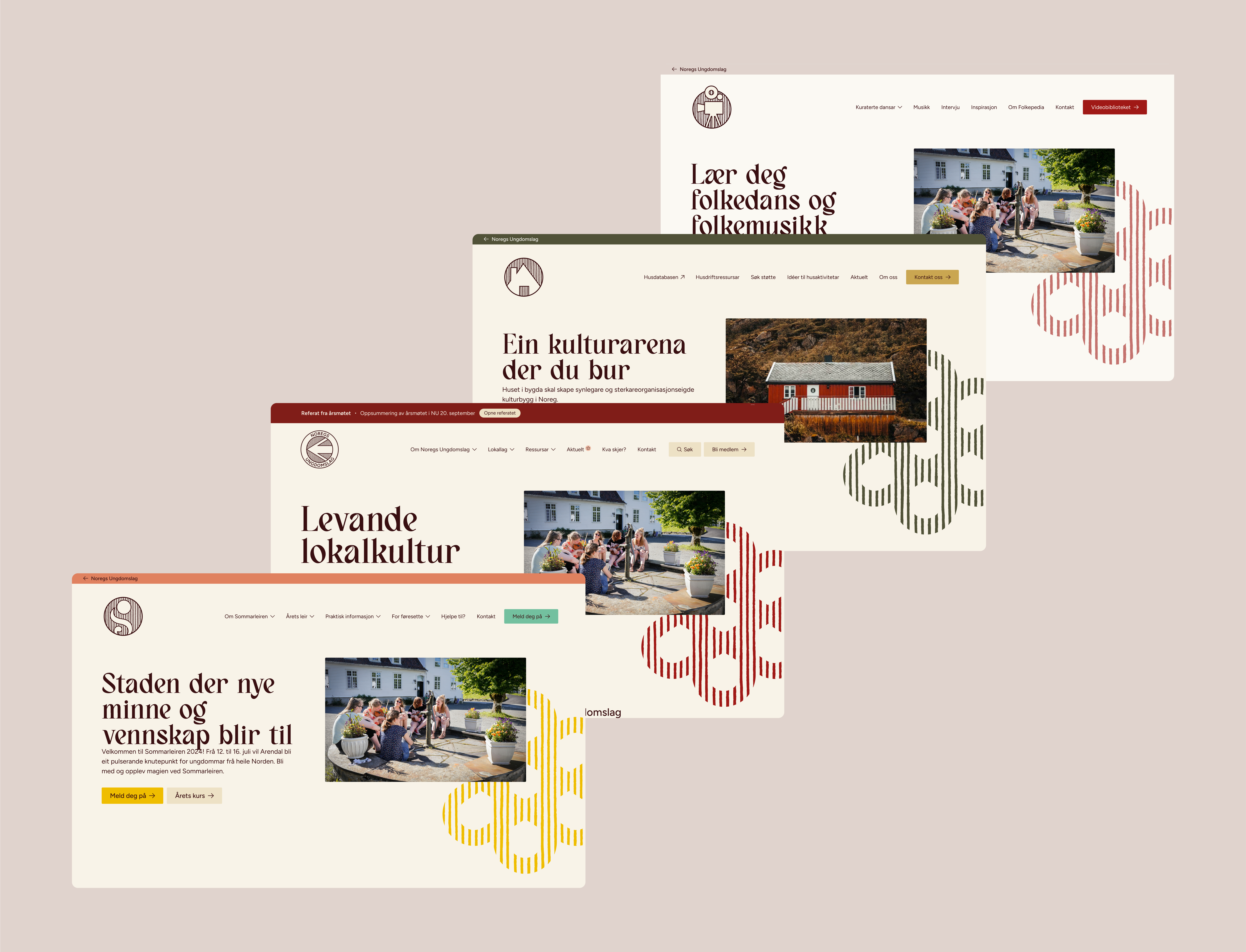 four different versions of the website levande lokalkultur