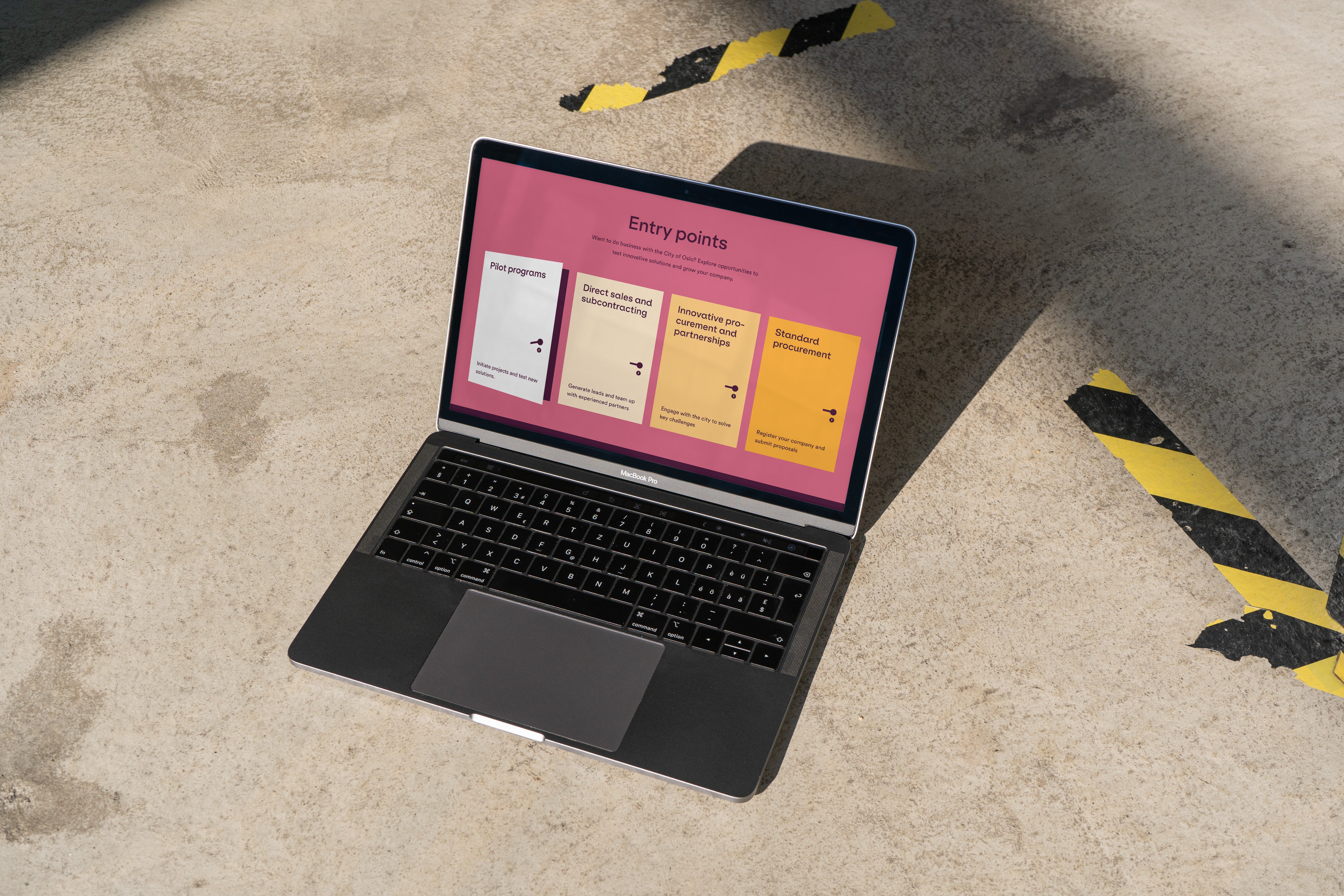 Kampanjesiden på mac. Foto.