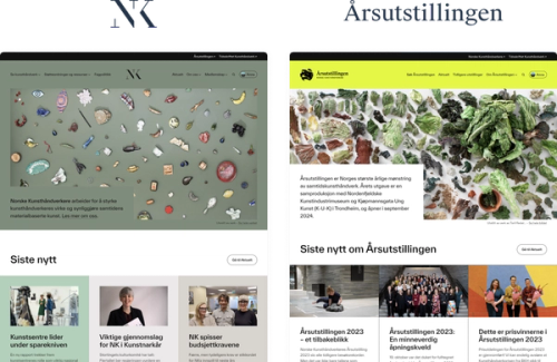 a computer screen shows two different websites one of which says siste nytt