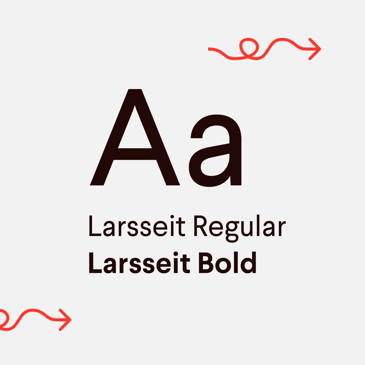 Fontene til Trifid: Larsseit Regular og Bold.