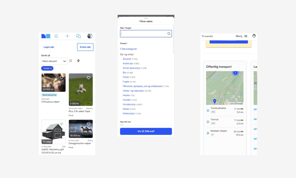 et skjermbilde av et nettsted med et søkefelt og et kart