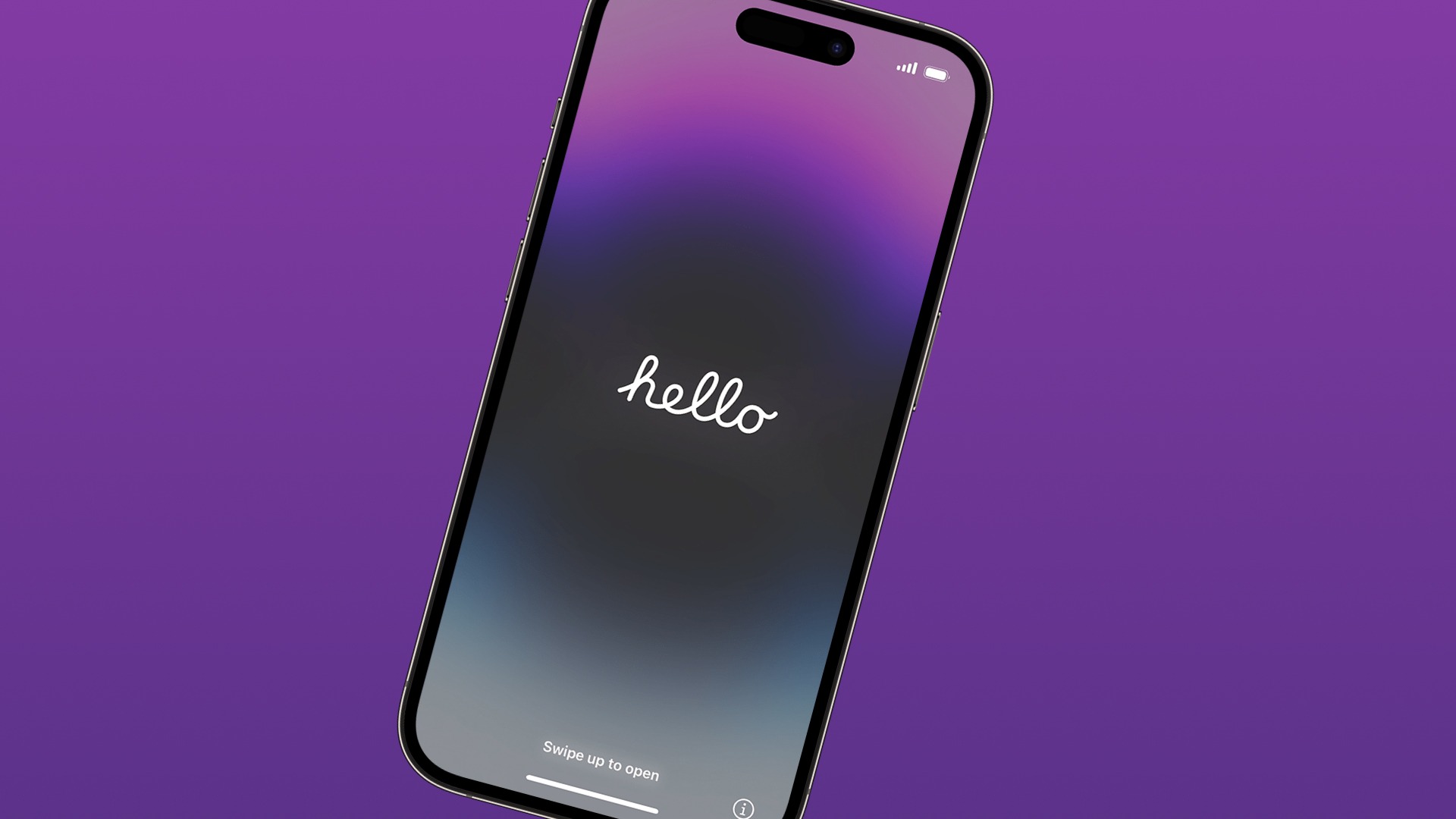 a close up of a cell phone on a purple background .