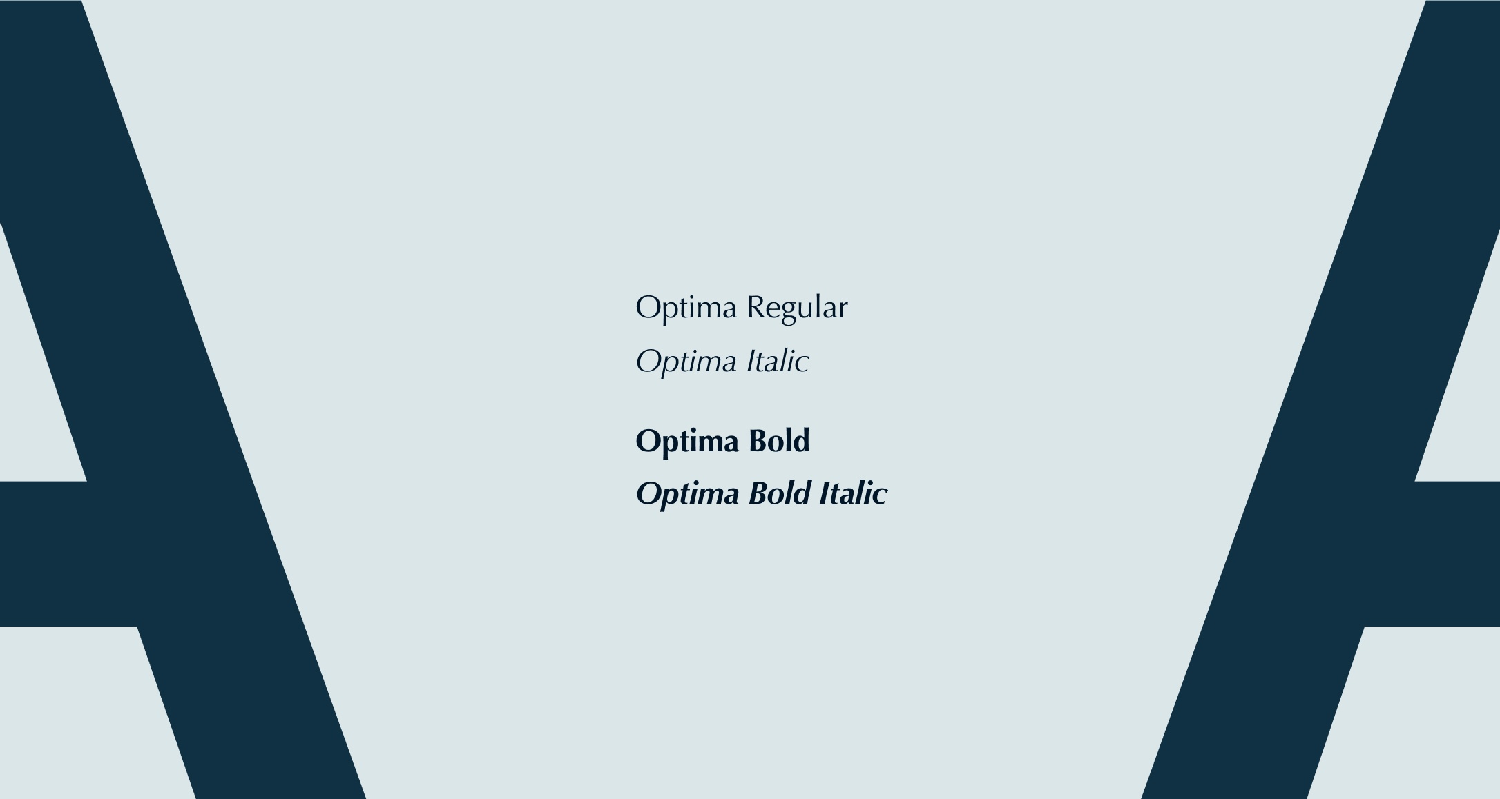 Eksempel på hvordan fonten Optima Bold ser ut