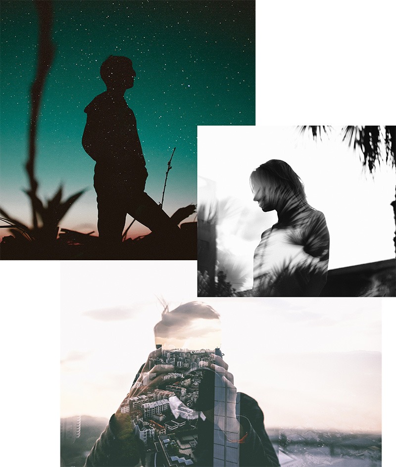 Eksempel på effekten dobbeleksponering